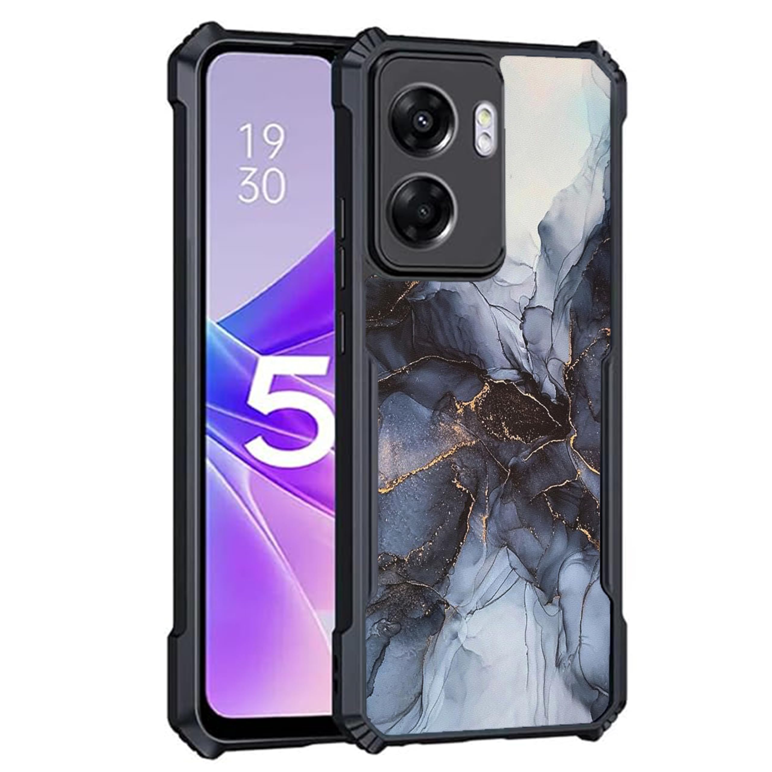 COBERTA Slim Shockproof 360 Degree Protection Design Back Cover Case for Oppo A77s | (Black Grey White Marble) (B0CN5F4G2F) Amazon Price History, Amazon Price Tracker