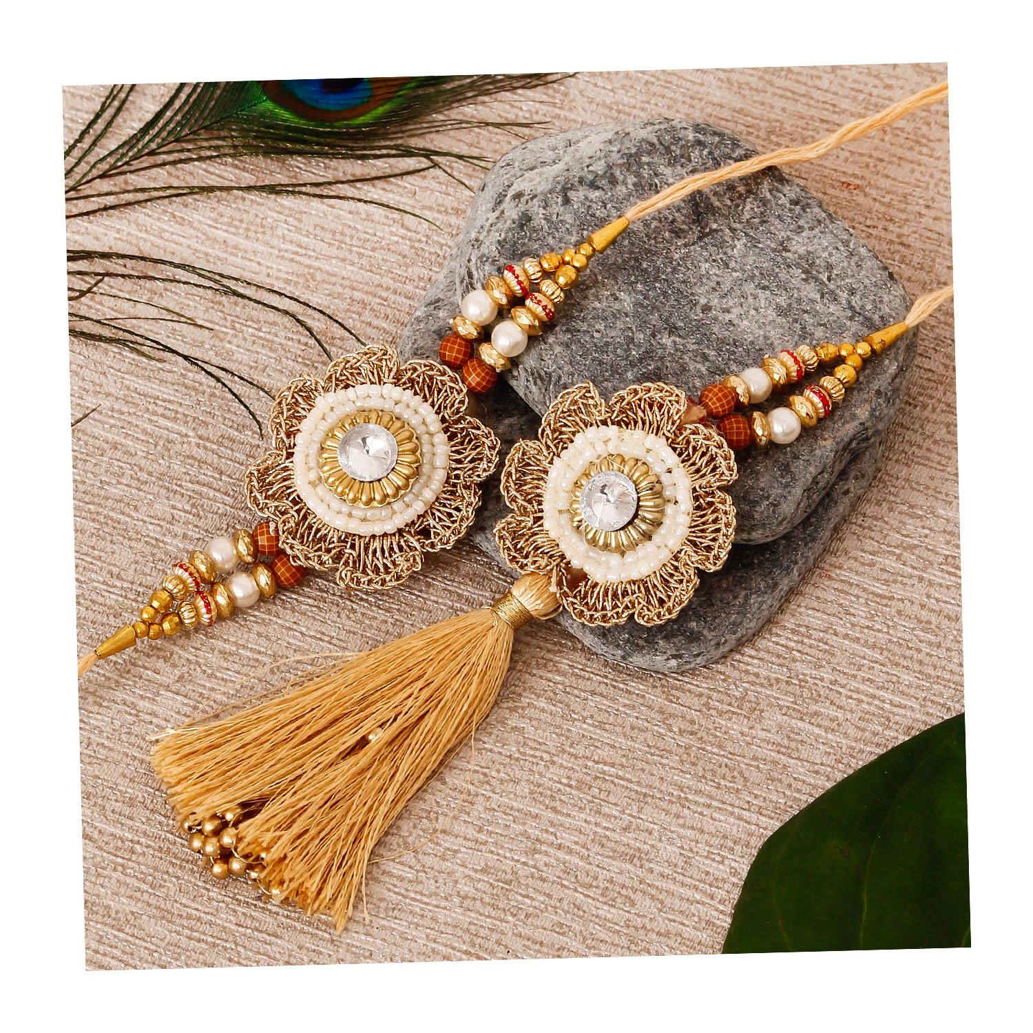 eCraftIndia Designer Bhaiya Bhabhi Rakhi and Roli Tikka Matki, Best Wishes Greeting Card (B09B7T674L) Amazon Price History, Amazon Price Tracker