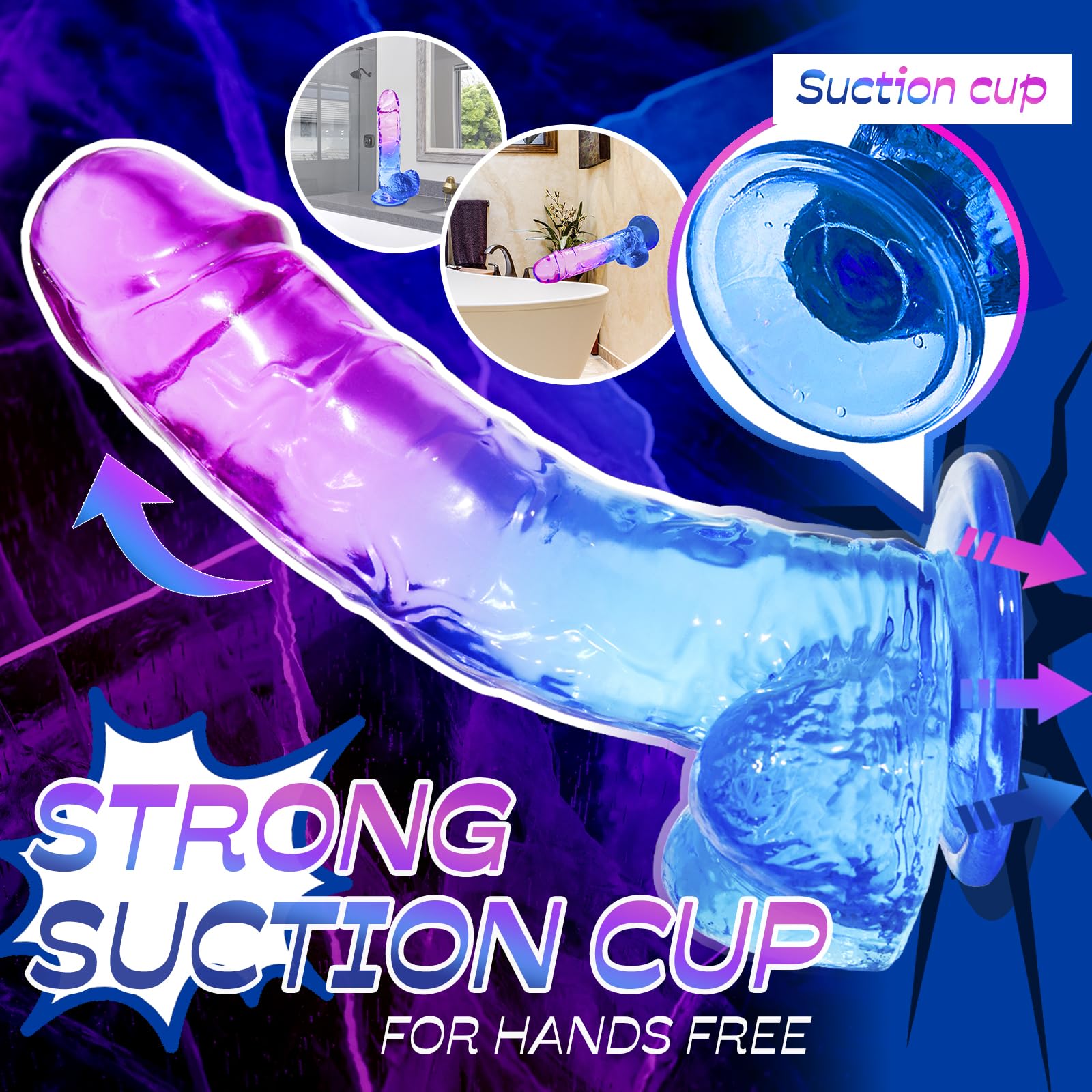 Big Black Dilo 20 Inch Realistic Dildo Clear Silicone 7.8" Dildos With  Strong Suction Cup For Women Hand Free Play Flexible Soft Penis Dong Adult  Sex G Spot Dildos Toys For Vaginal