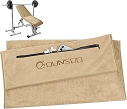 DUNSOO Fitness Handtuch I 120x50cm I Mikrofaser Sporthandtuch mit Reißverschlusstasche für Fitnessstudio und Training I Gym Handtuch (Kamel)