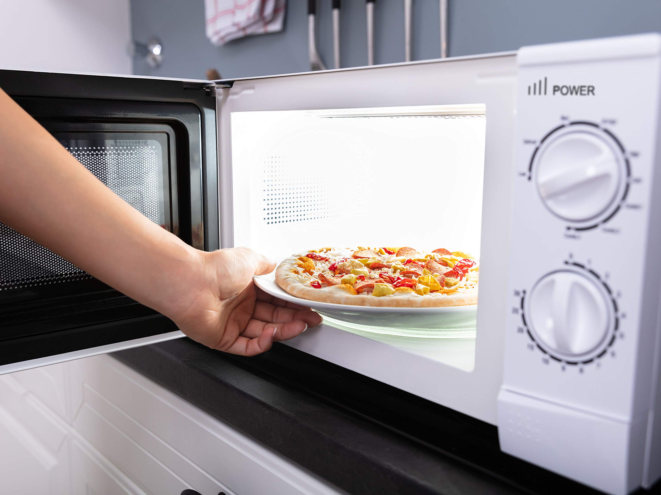 BEPER P101FOR001 Forno Microonde 20 Litri - Microonde Piccolo con Timer, Gill e 5 Livelli di Potenza