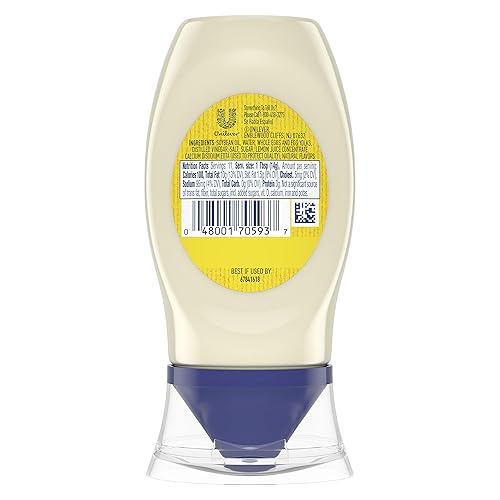 Miniatura 66 de Best Foods Botella de mayonesa real hecha de plástico 100% reciclado, tapa sin ensuciar, condimento para sándwiches, ensaladas, mayonesa hecha