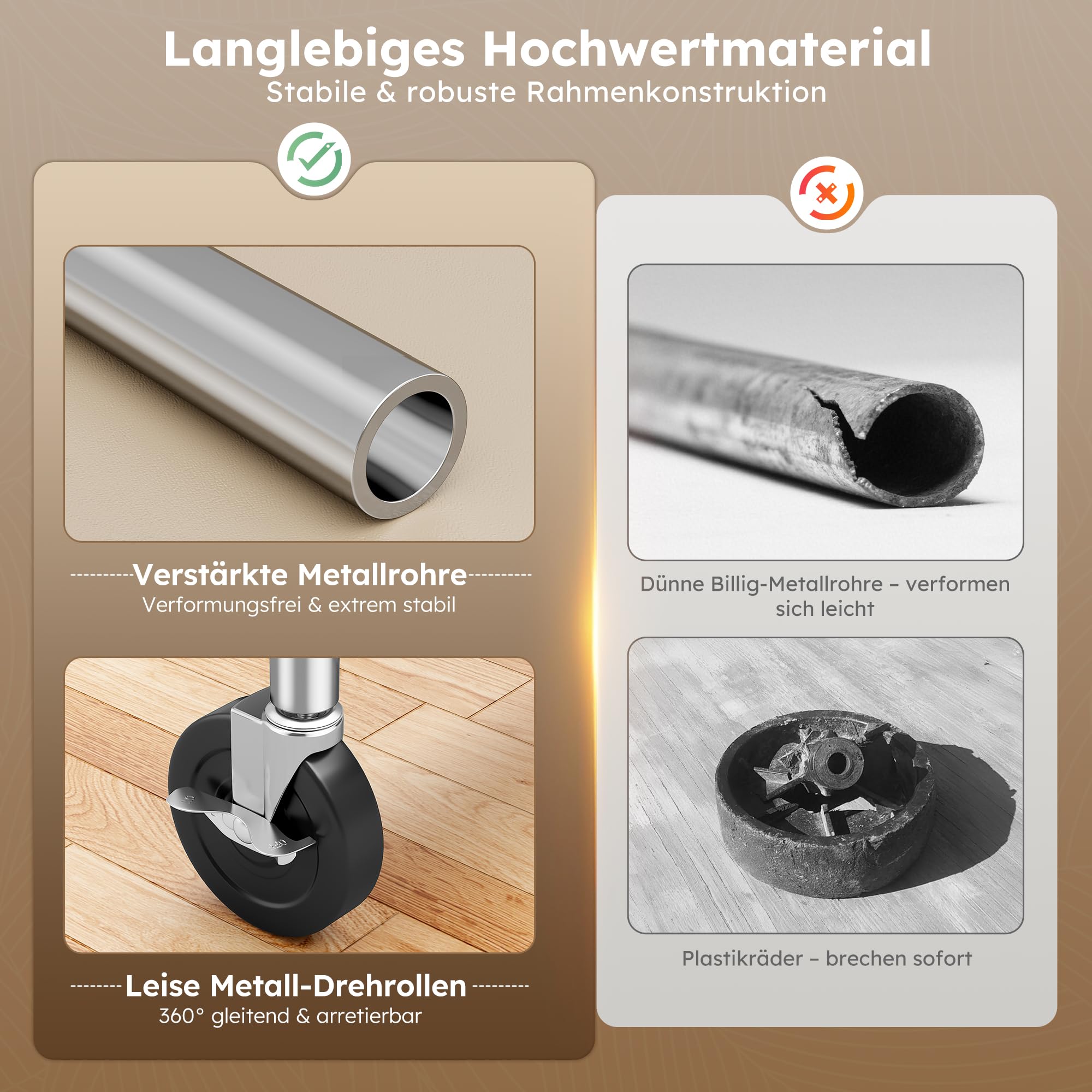 128-189cm Ausziehbare Kleiderständer auf Rollen mit 2 Lagernetzen | 200 kg Traglast, 128-189cm Ausziehbare Kleiderständer,151-175cm Höhenverstellbar Kleiderstange für Kleider,Jacken,Verchromt