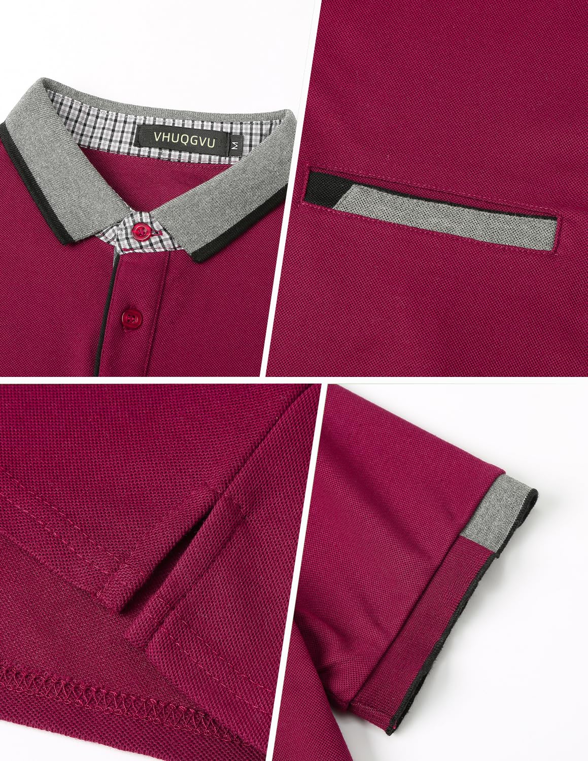 VHUQGVU Polo Uomo Manica Corta Slim-Fit Polo Golf da Uomo con Colletto Poloshirt Casual a Manica Corta T Shirts