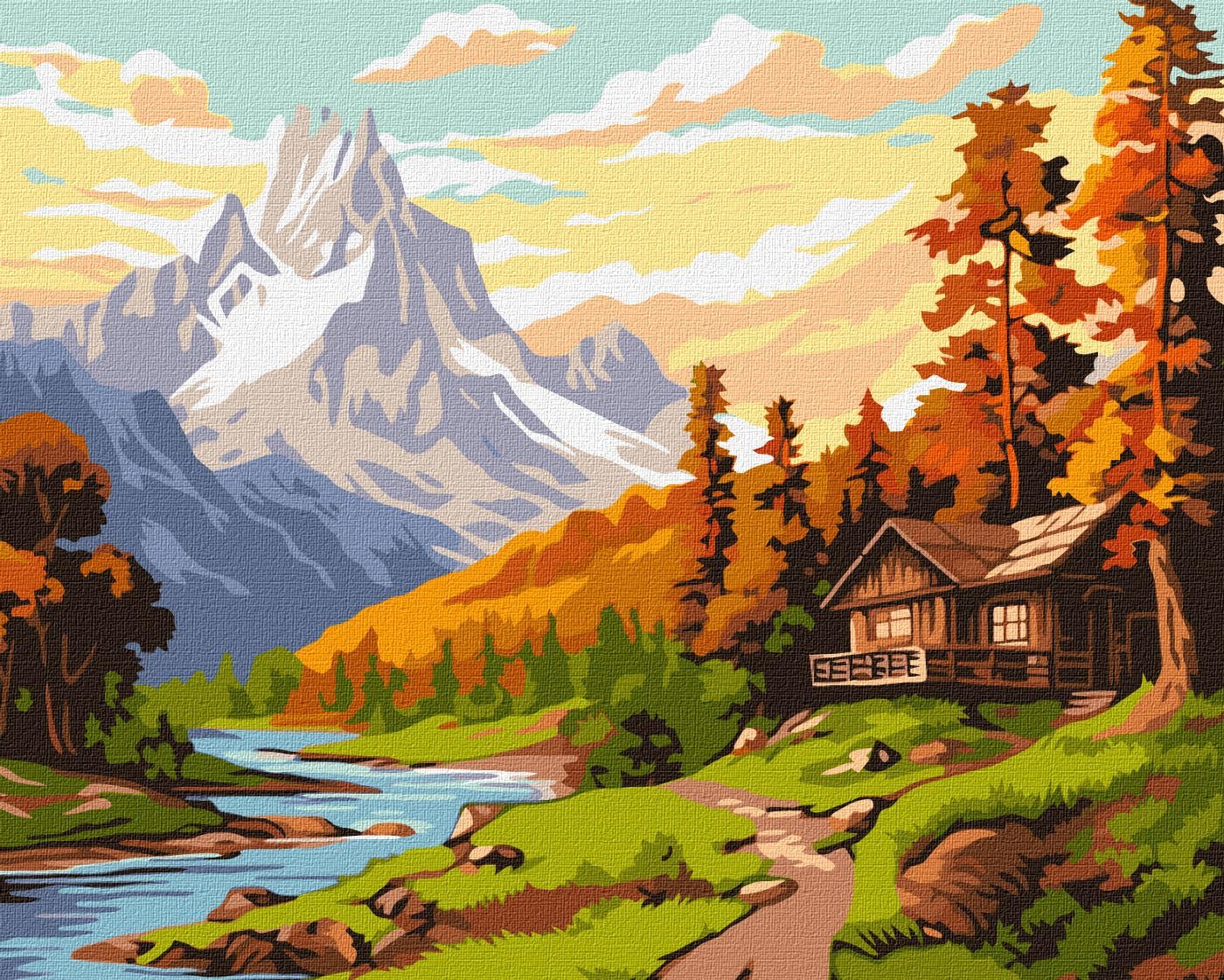 IDEYKA Malen Nach Zahlen 40x50cm - Harmonie Des Lichts Mit Rahmen