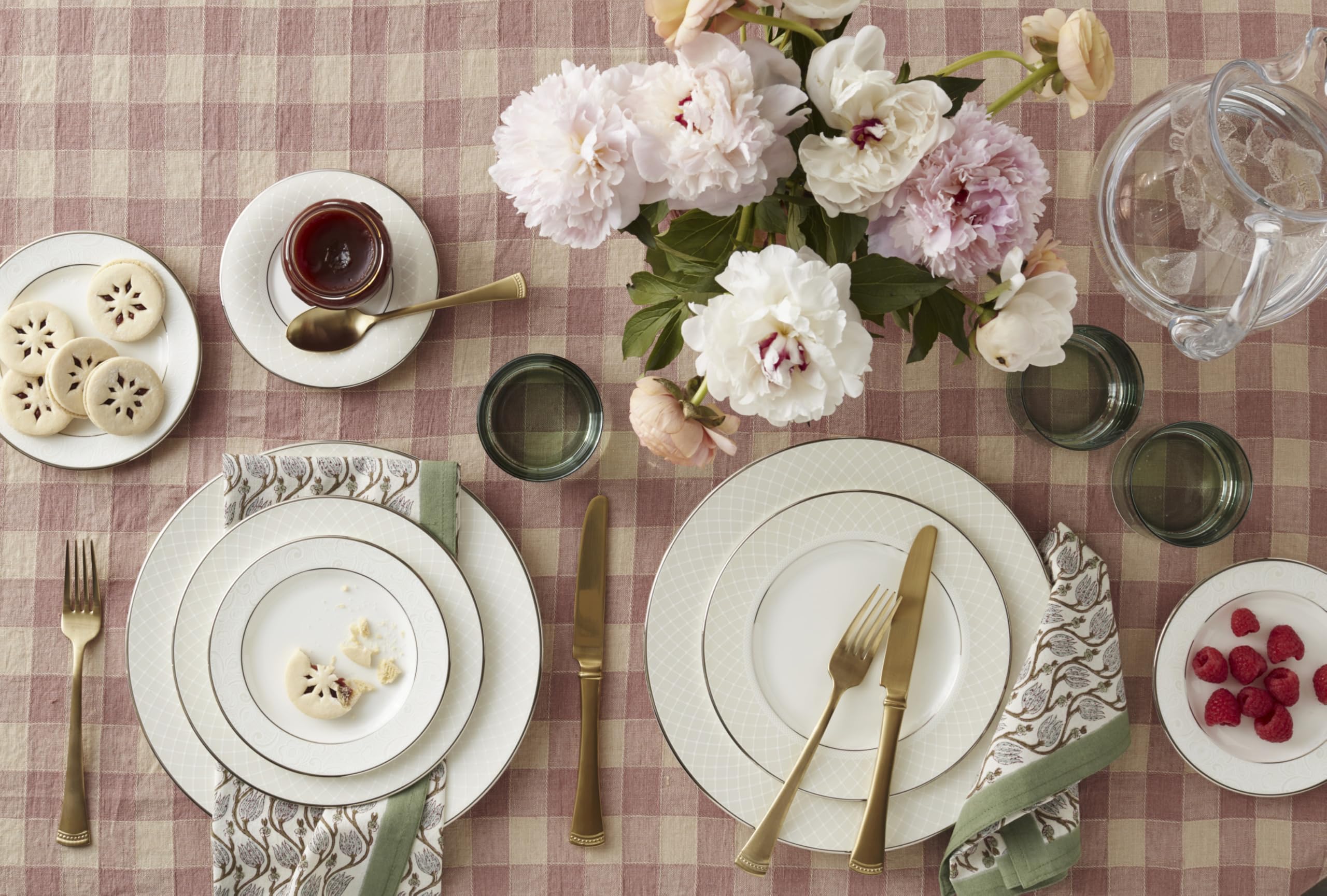 Lenox 762014 wenecka koronka 5-częściowa zastawa stołowa, porcelana kostna, biała