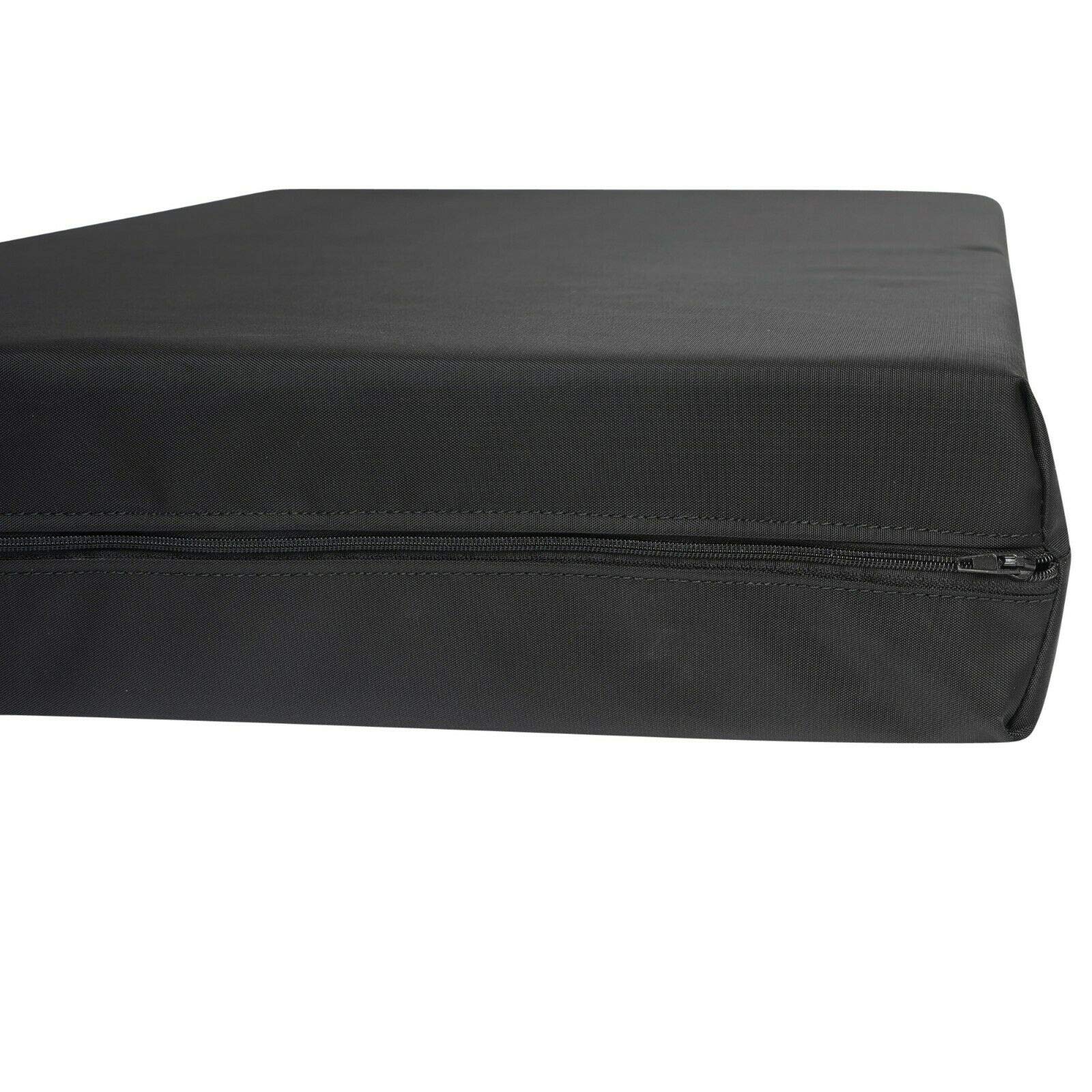 TOP STYLE COLLECTION Flat Dog Bed Mattress Washable - Orthopedic Memory Foam Filling - Dog Bed for Dog Crate with Removable Waterproof Cover (M (74x46x10 cm), Black)