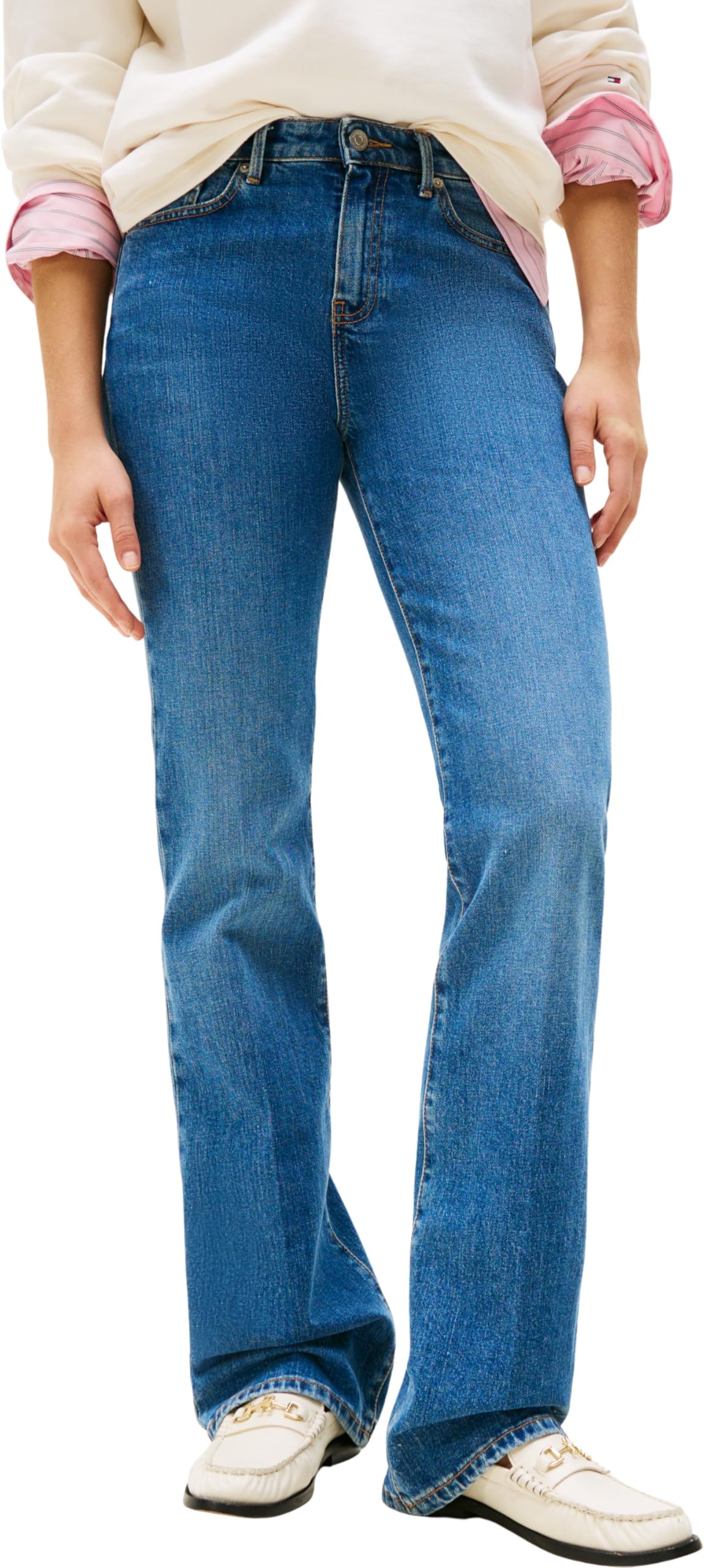Tommy Hilfiger Women's Flo Mid Rise Bootcut Jeans, Blue (Flo), 30W/30L