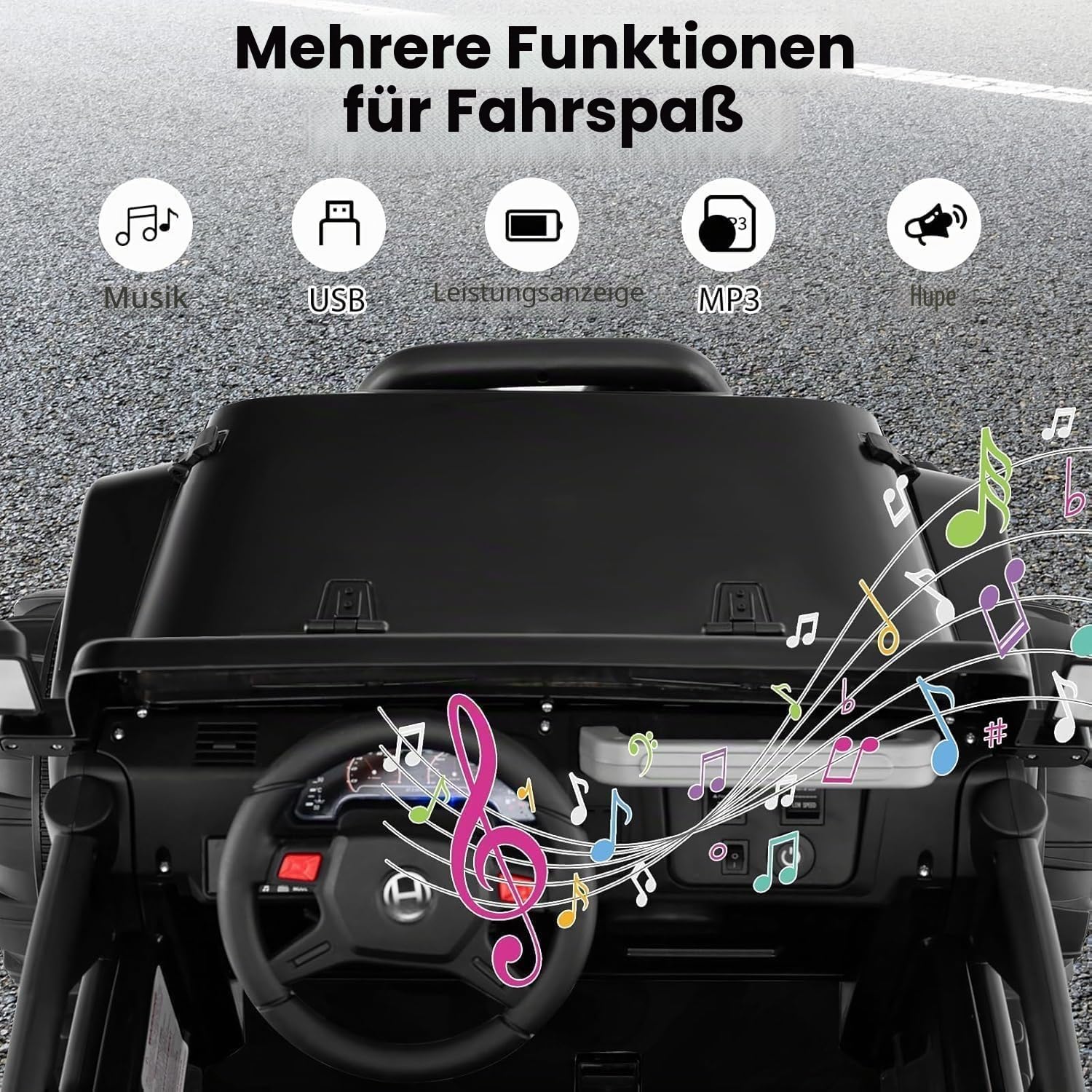 Kinder Elektroauto,Zwei Spieler Elektrofahrzeuge,24V 7ah, mit 2.4G Fernbedienung,Kinderauto Kinderfahrzeug,Elektrofahrzeuge für ab 3 Jahre,Maximale Tragfähigkeit: 50 kg