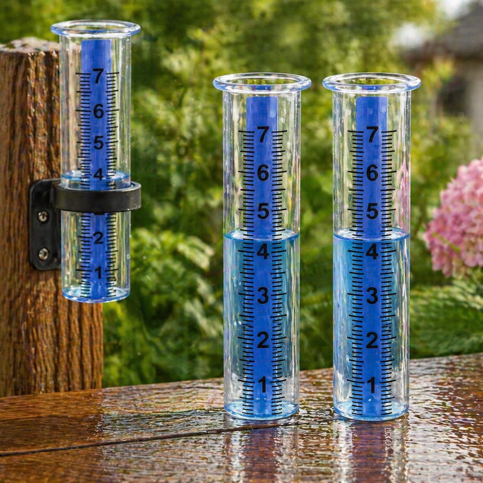 Tube de rechange en plastique pour compteur de pluie transparent 21,6 cm lot de 2