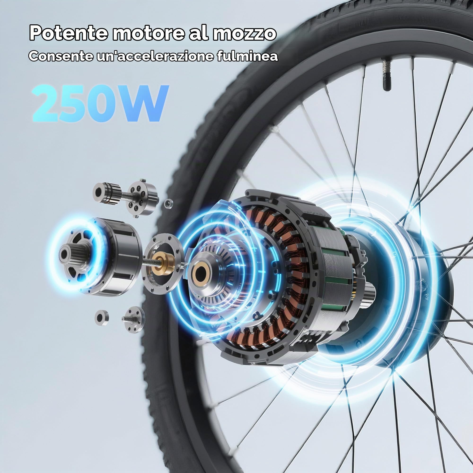 Eleglide Bicicletta elettrica pieghevole da 20", per adulti, 250 W, con batteria da 36 V, 7,8 Ah, portata 25 km/h, display a LED, freno a V, con portapacchi e luce