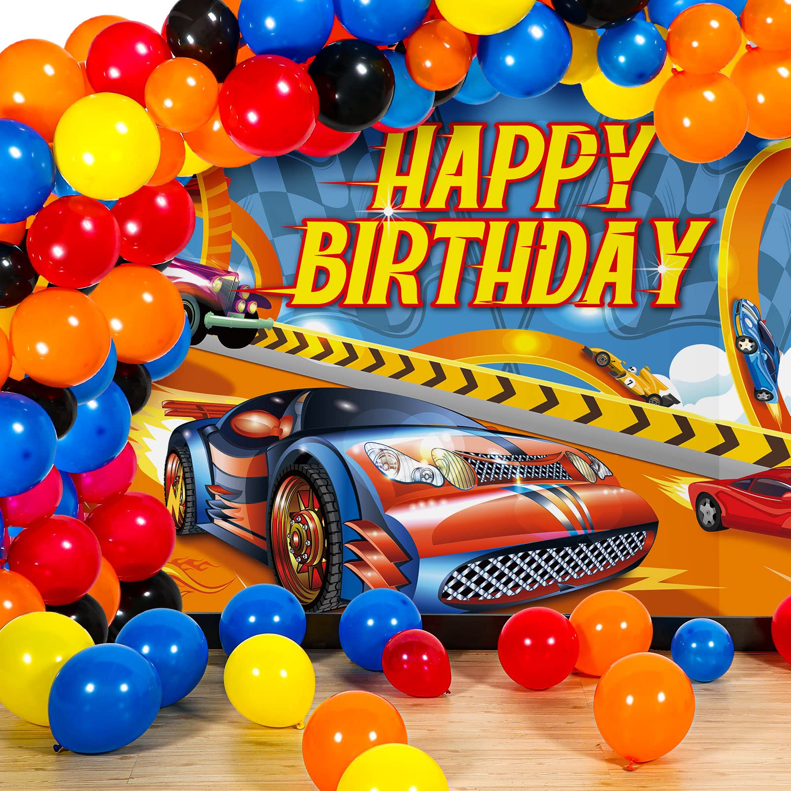 Gum jam ice cream sports car birthday decorations Remains courtyard