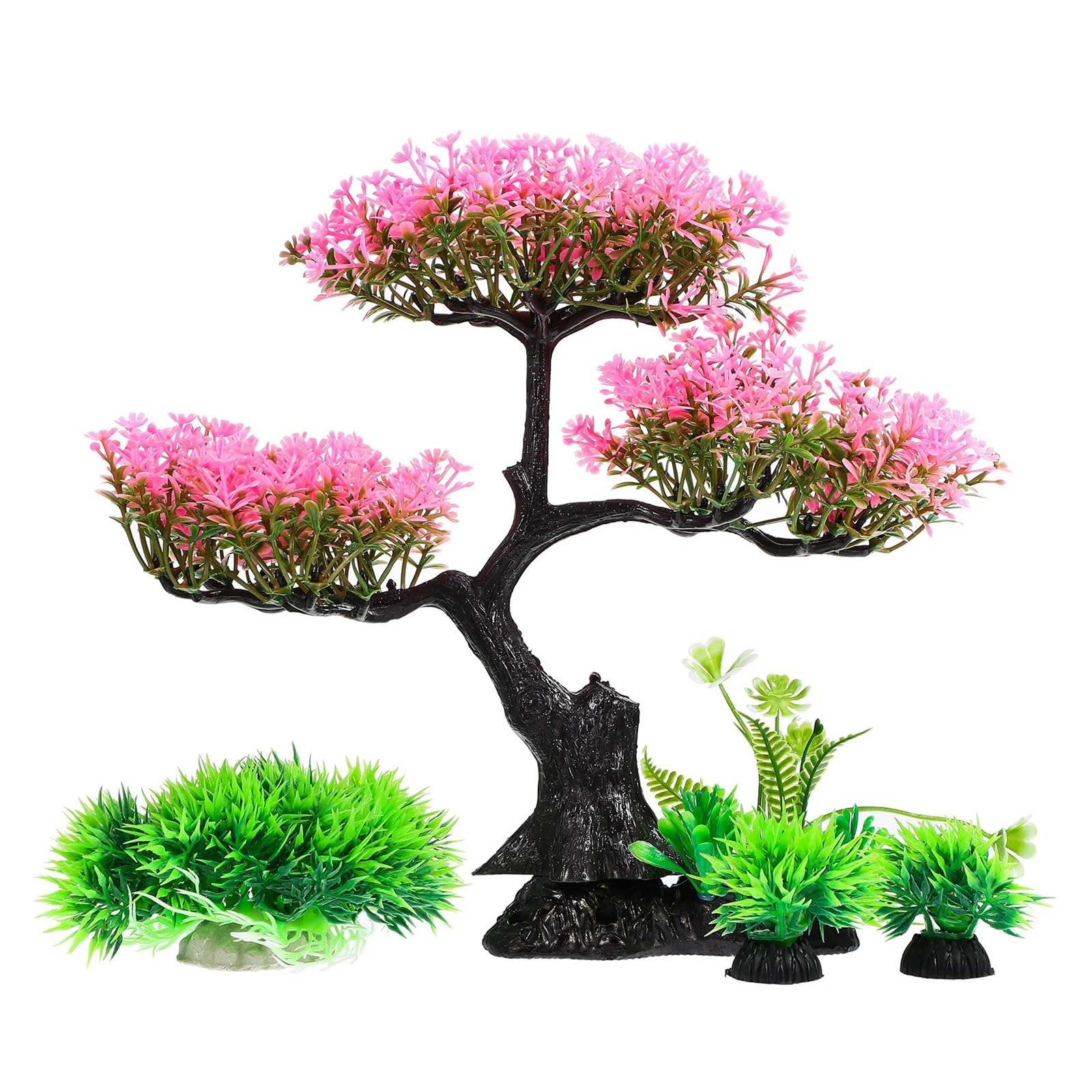 Akwarium Sztuczne Plastikowe Rośliny Wystrój 24x19x11cm