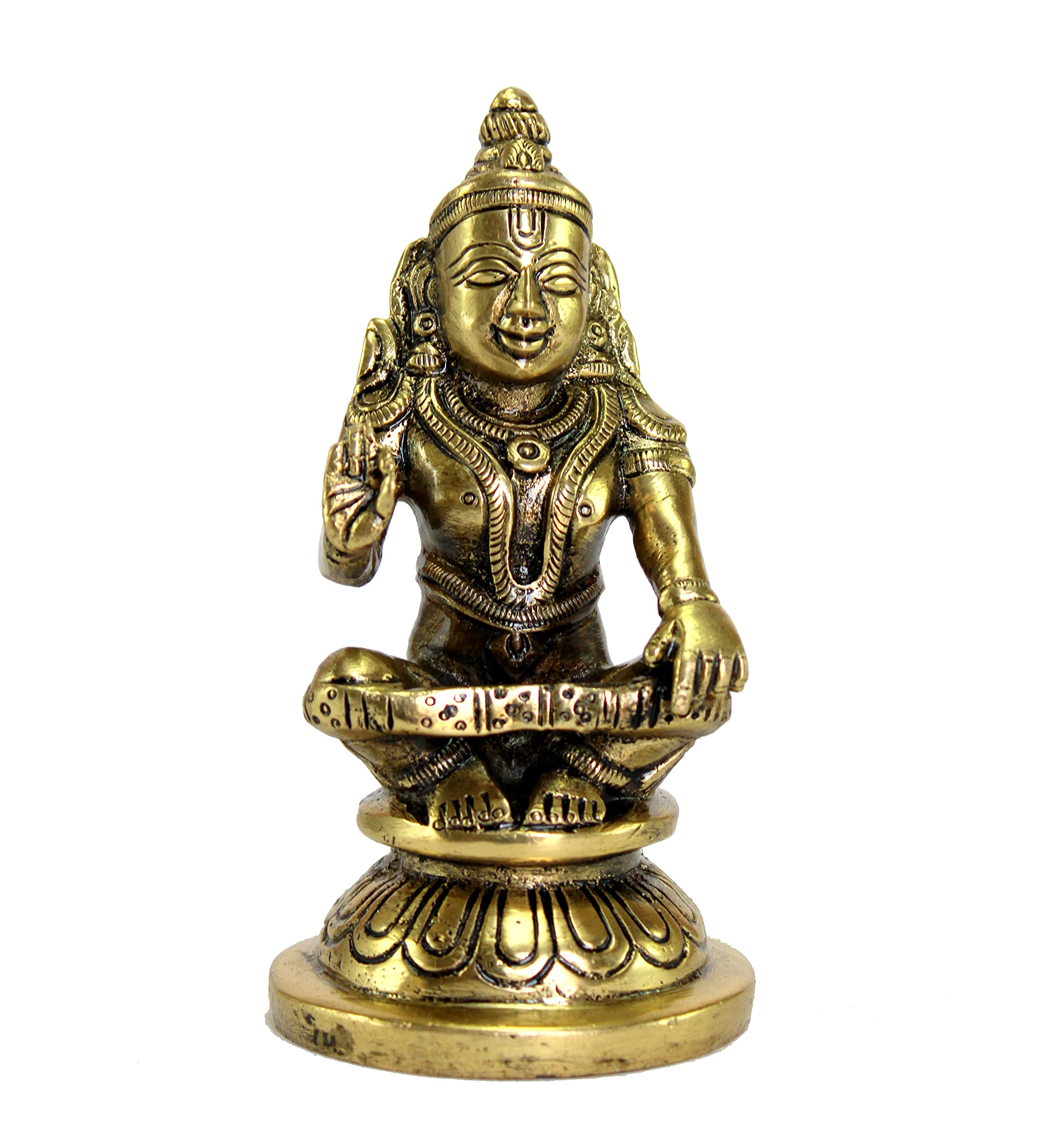 ESPLANADE Ayyappa Statue - 4.25" Inches | Aiyyappa Swamy | Ayyapan Statue | Pooja Idols | Home Decor