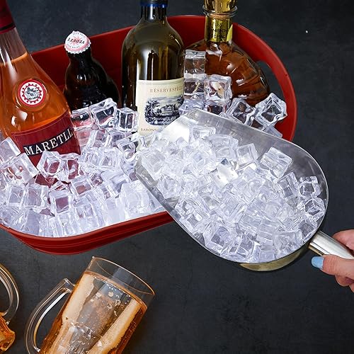 Miniatura 4 de 4 cubos de hielo de metal galvanizado de 4 galones para fiestas, recipientes grandes para bebidas para cerveza, vino, champán, cóctel, enfriador