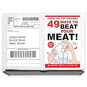 Prank Package 49 Ways to Beat Your Meat Postal Mai
