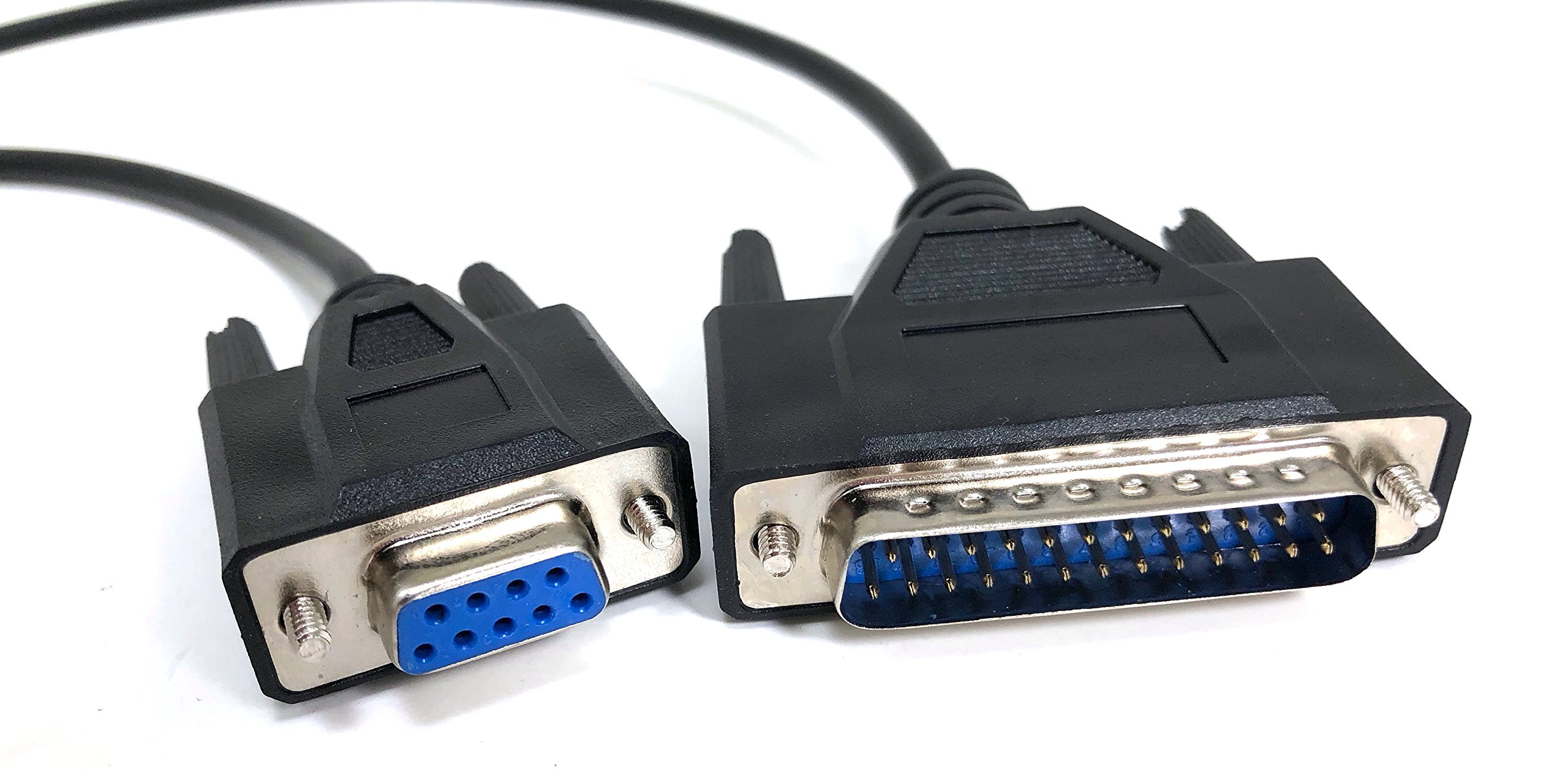 micro connectors, inc. 6 feet db9 female to db25 male at modem cable (m02-116)