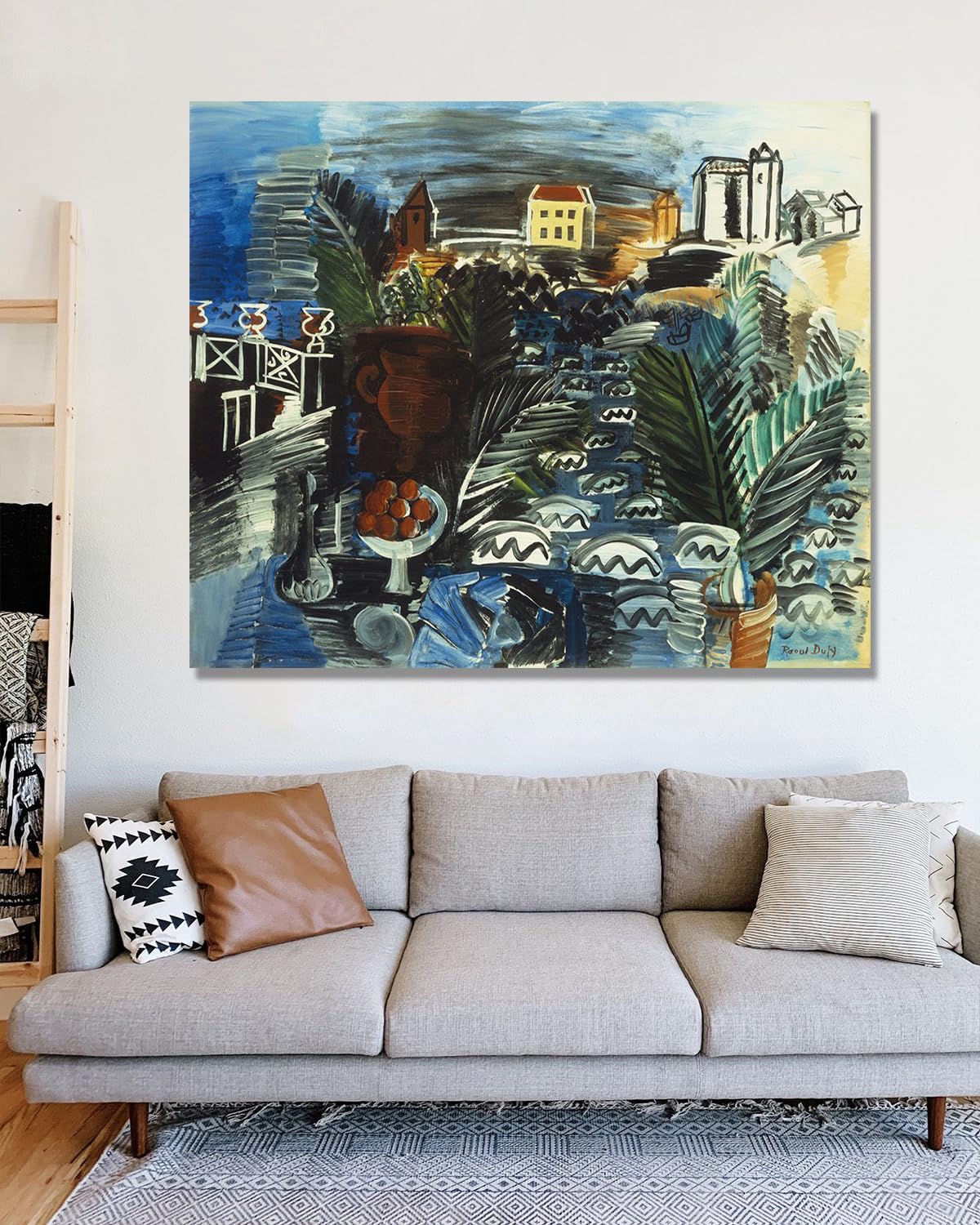 Raoul Dufy nadruki (martwa natura nad morzem), plakat podróżny w stylu vintage, sztuka impresjonistyczna, obraz ścienny na płótnie do dekoracji domu, 30 x 36 cm, tylko płótno