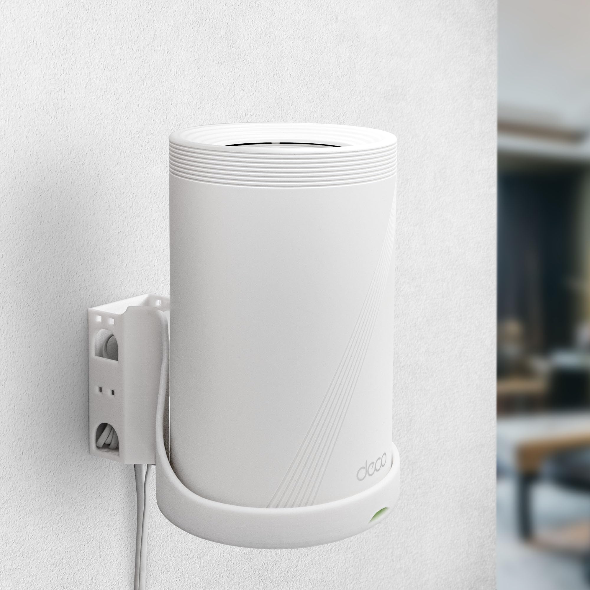 Wandhalterung passend für TP-Link Deco BE65 Wi-Fi 7 Mesh WLAN BE9300 3 Stück | Robuste Halterung mit Kabelmanagement & Luftzirkulation | Wandmontage-Set inklusive Dübel & Schrauben