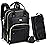 Dikaslon Leather Diaper Bag Backpack with Portable Changing Pad, Pacifier Case and Stroller Straps, Large Unisex Baby Bags for Boys Girls, Multipurpose Travel Back Pack for Moms Dads, Black