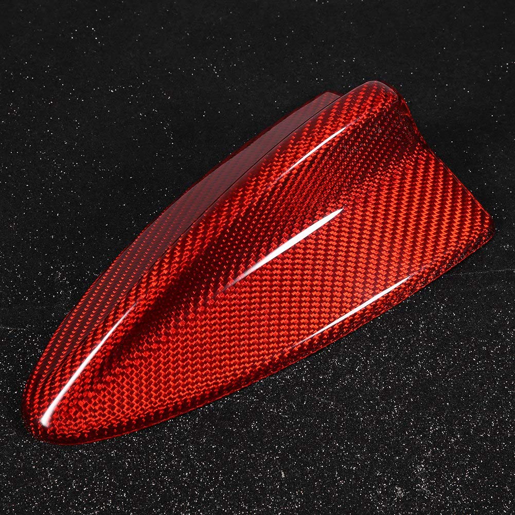 Bediffer Accesorio de Cubierta de Antena de Fibra de Carbono de Calidad para Coche E90 04-12 Rojo, Diseño Duradero para una Apariencia Mejorada, Fácil Instalación