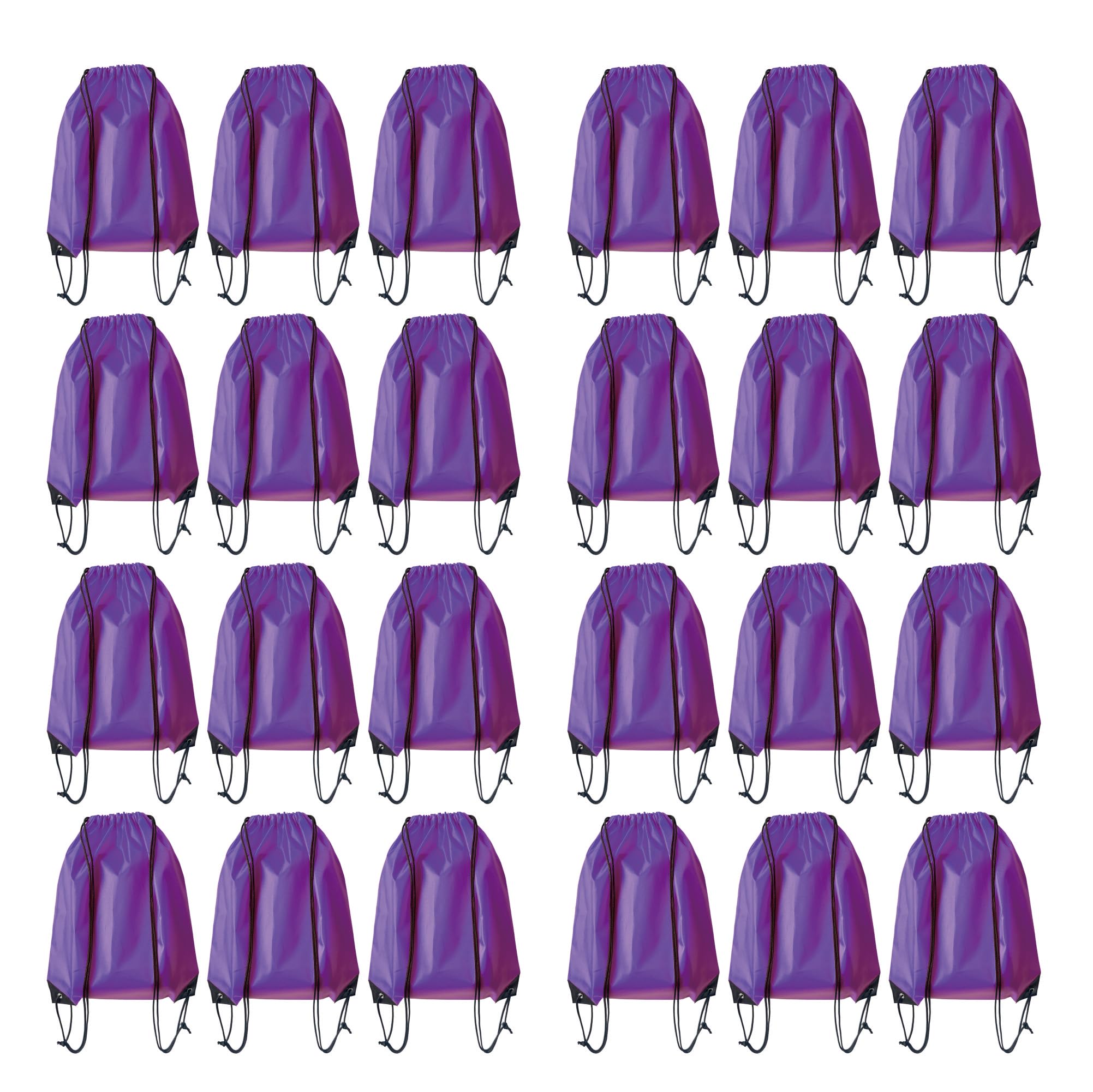 JohahaTim Drawstring Backpack Bulk 24Pcs Draw String Backpack Bags DIY Gym Sports Traveling Yoga Cinch Bag Sackpack Drawstring(purple)