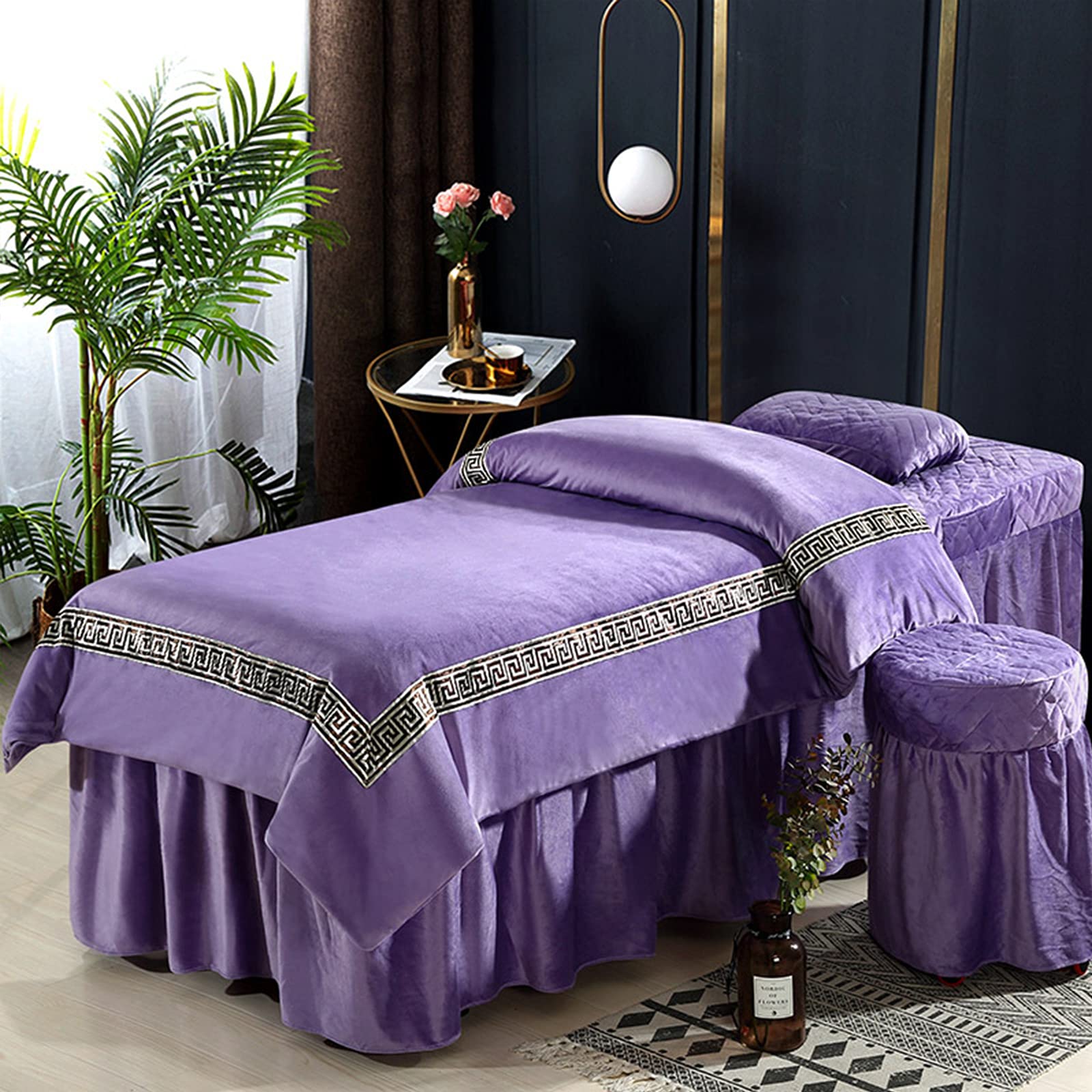 Couvre-lit de massage en velours épais pour éliminer la sensation de froid sur la table de soin