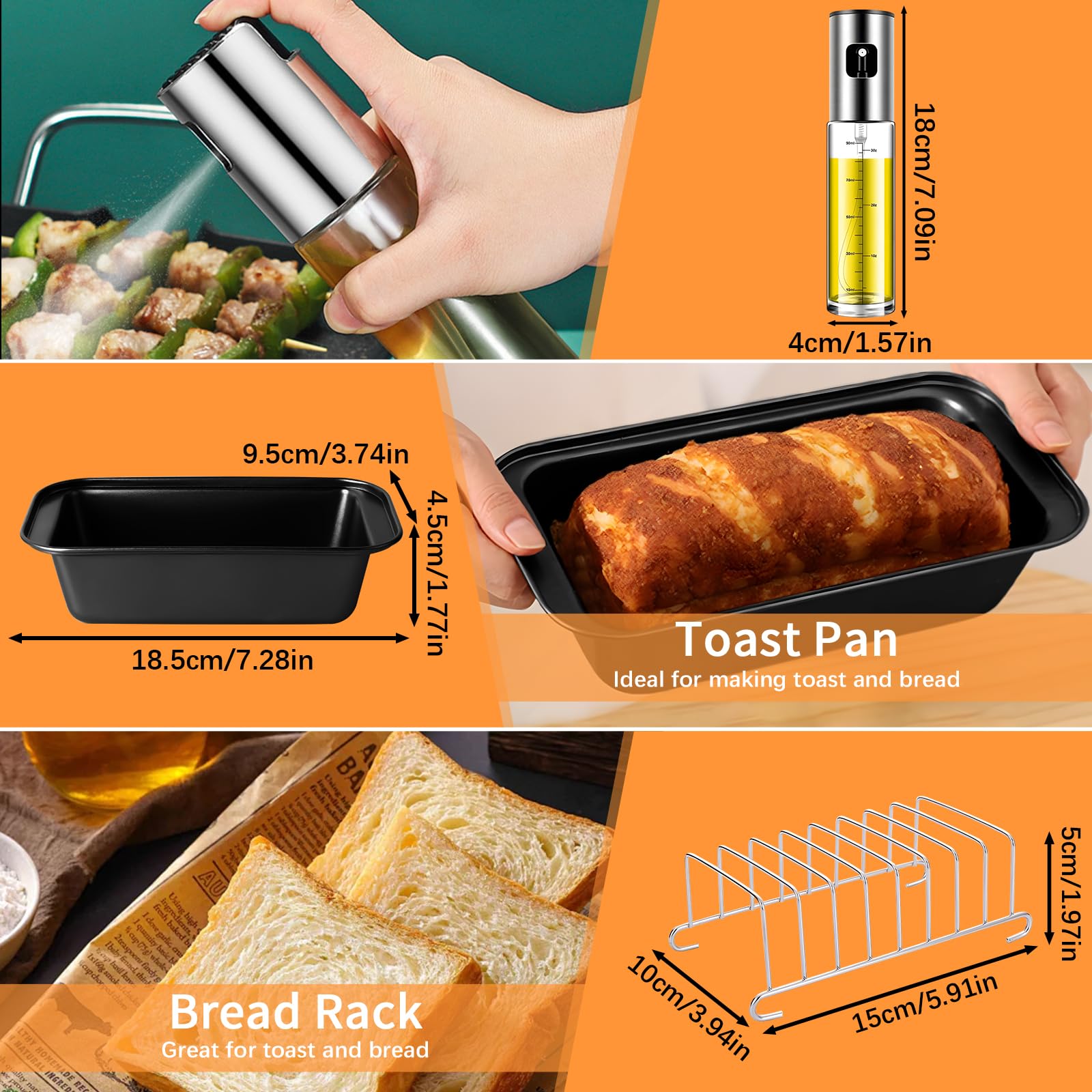 Moule Silicone Air Fryer pour Ninja Foodi FlexDrawer 10.4 L AF500EU, 24 Pièces Silicone Accessoires Air Fryer pour Friteuse, AF500EUCP Accessoires 1×10.4L+2×5.2L