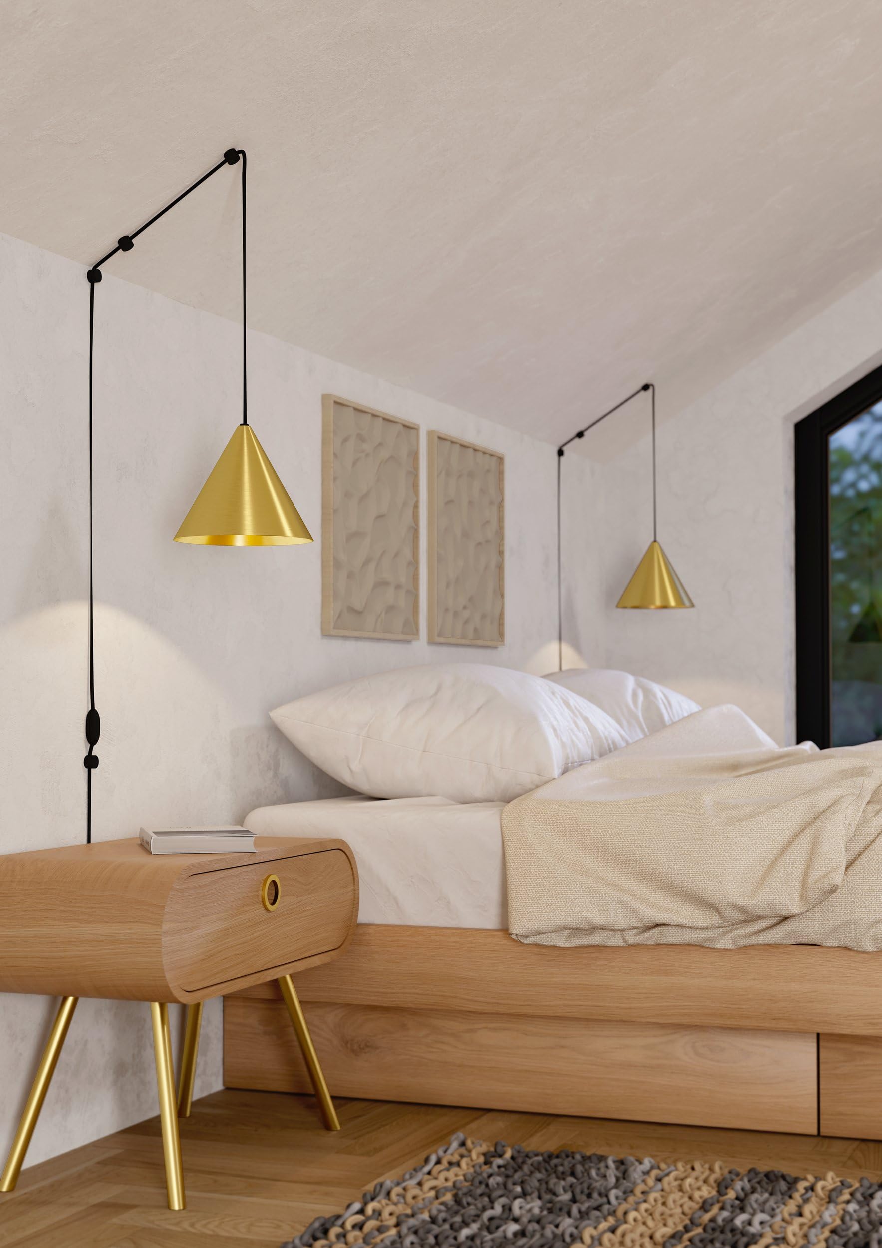 EGLO Hängelampe Narices, Lampenfassung mit Kabel und Stecker