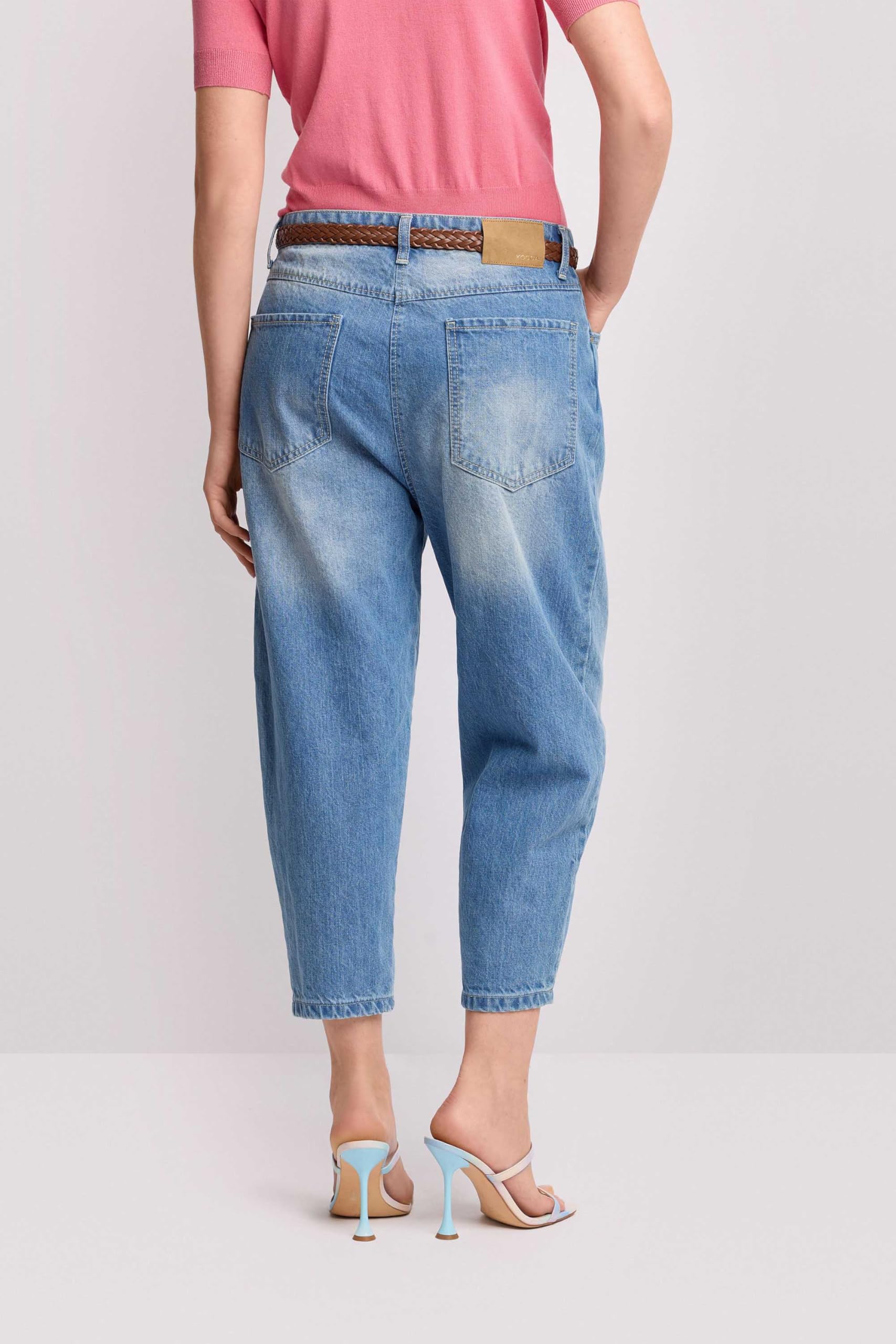 Kocca - Spodnie z bawełnianego denimu dla kobiet, model: P26PPD8383ABUN0000