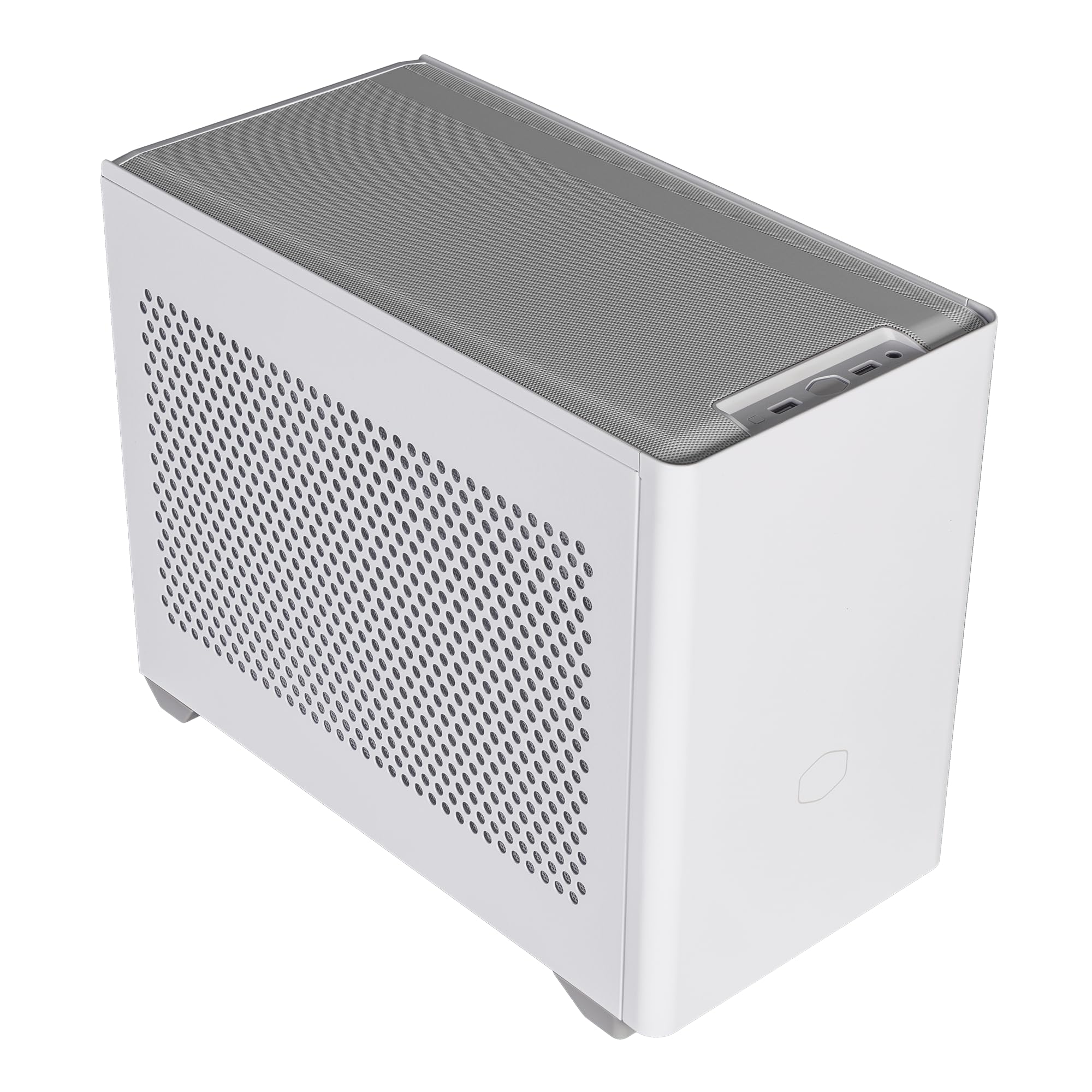Cooler Master NR200 White SFF Small Form Factor Mini-ITX Case with Vented Panel, Triple-slot GPU, Tool-Free and 360 Degree Accessibility, Without PCI Riser