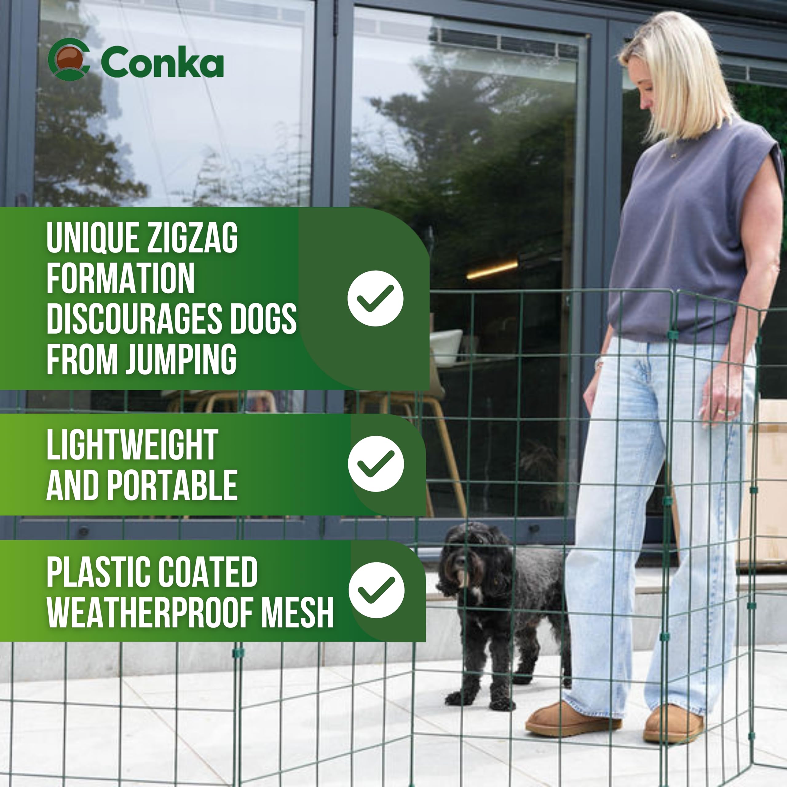 15ft Clôture et Parc pour Chien - Intérieur et Extérieur avec Grillage - Idéal pour Chiot