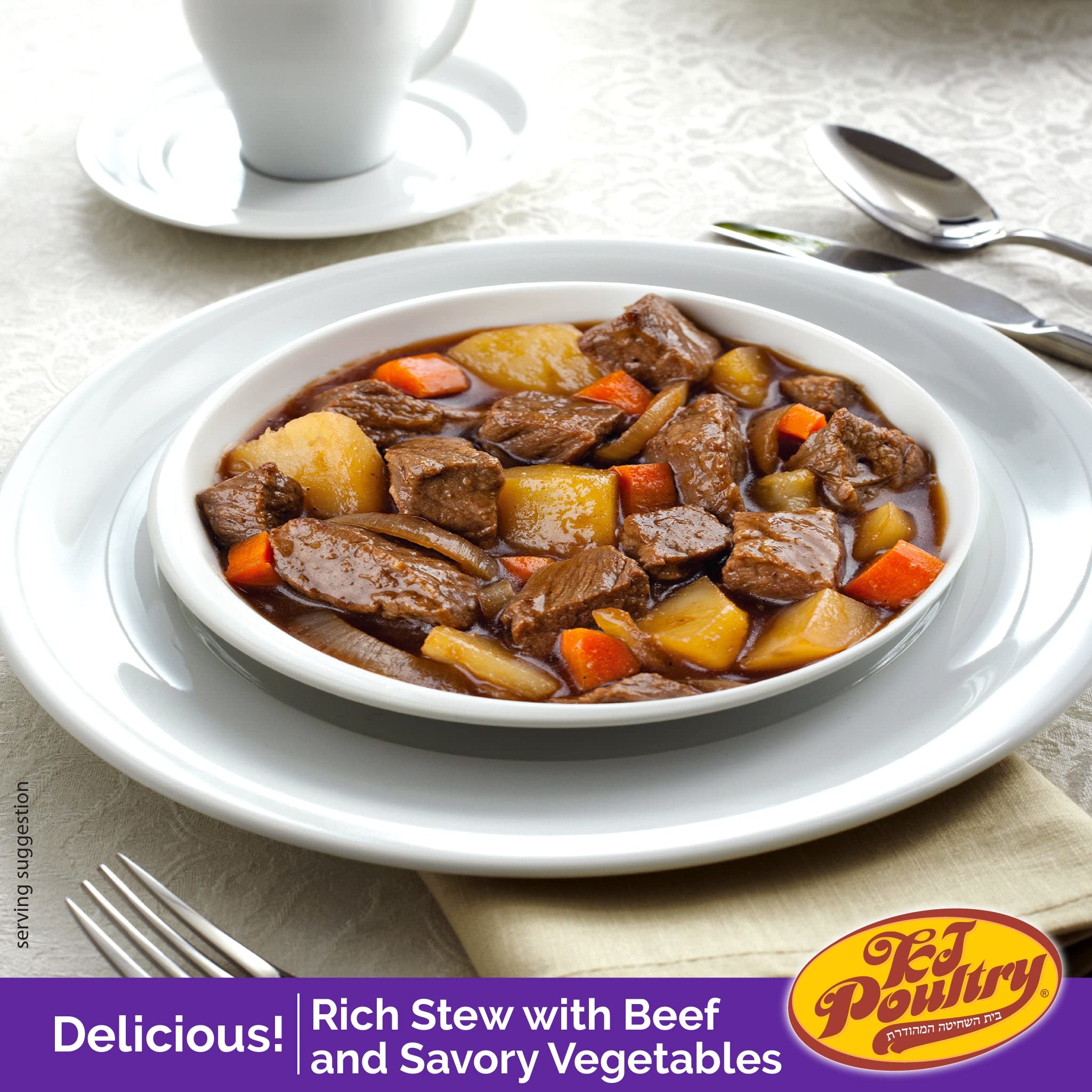 Kosher For Passover Gluten Free Food, Beef Goulash Stew with Vegetables MRE Meat Meals Ready