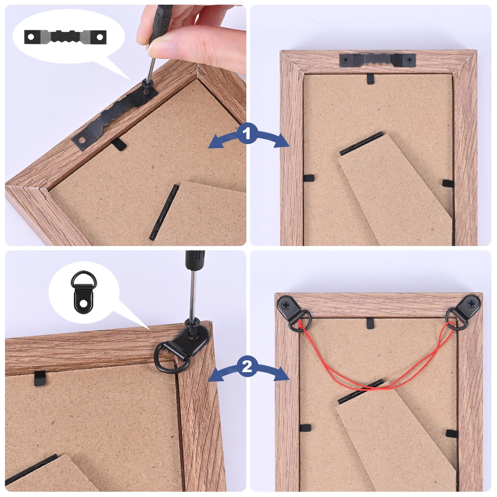 MumdoYAL Fissaggi per Quadri - Set di Ganci e Appendini per Quadri da Inchiodare - Appenditori Robusti per Cornici per la Tua Casa