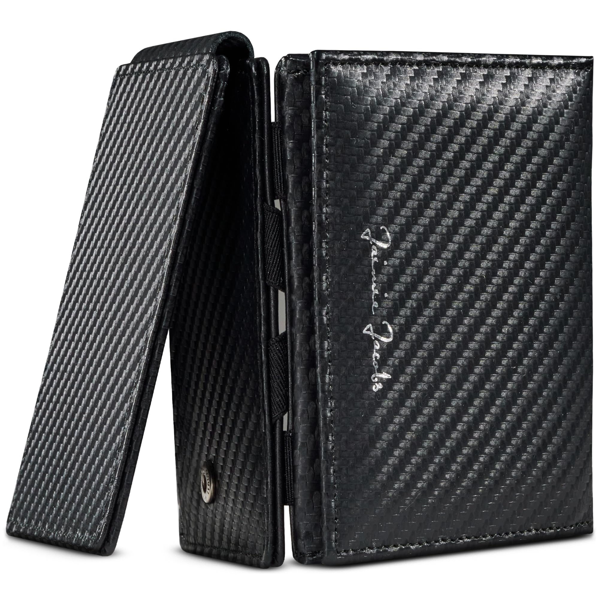 Jaimie Jacobs Flap Boy XL Magic Wallet mit Münzfach RFID-Schutz Geldbeutel mit Platz für 13 Karten (Carbon)