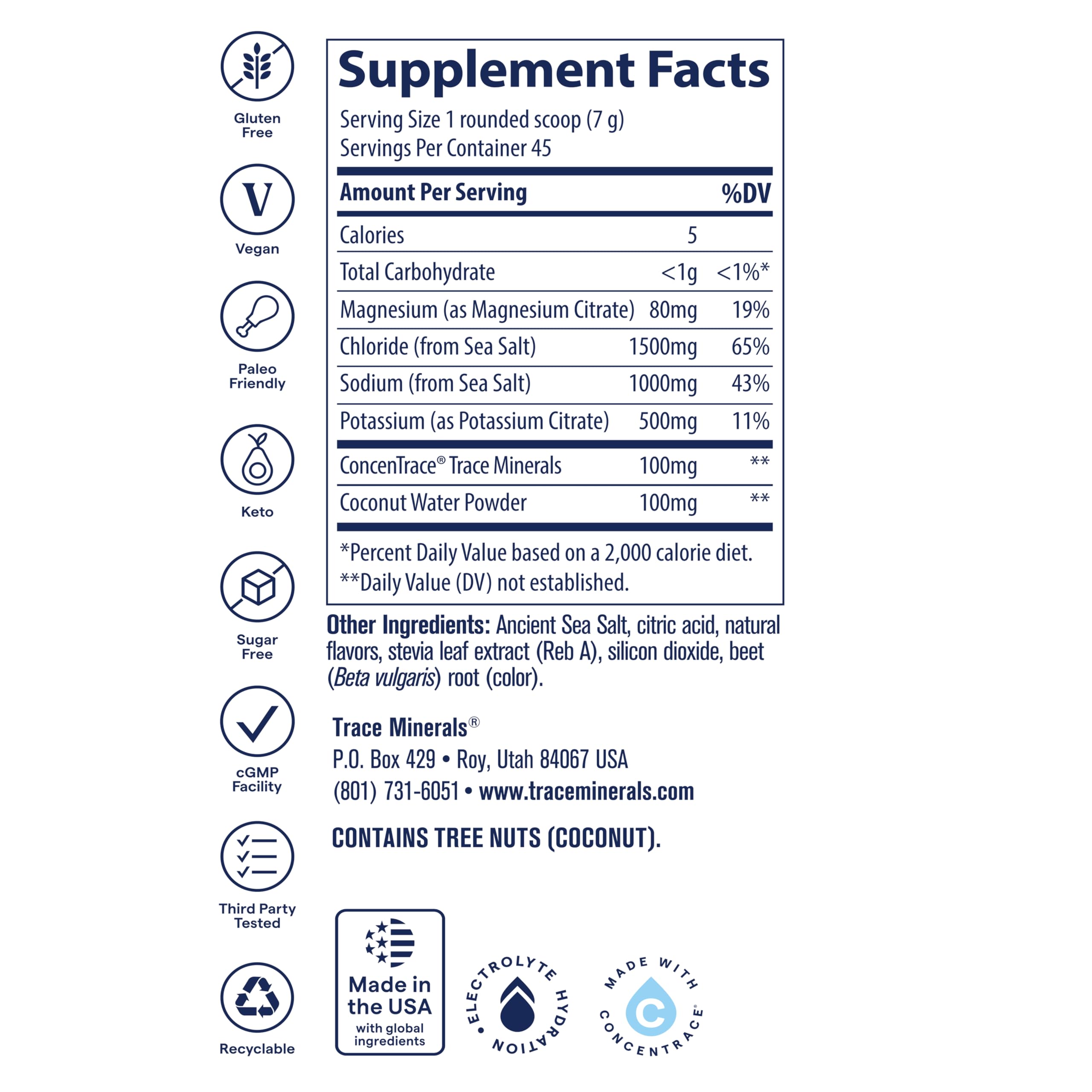 Trace Minerals ZeroLyte Electrolyte Mix, Salty Berry Lemonade, 45 Servings — Amazon image 3