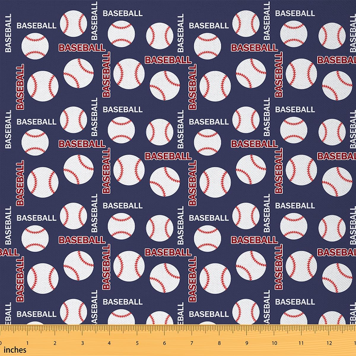 Homemissing Baseball Upholstery Fabric for Chairs Sports Game Fabric by The Yard Baseball Gaming Waterproof Outdoor Fabric Gift for Baseball Lover Reupholstery Fabric 2 Yards (L184*W150cm)