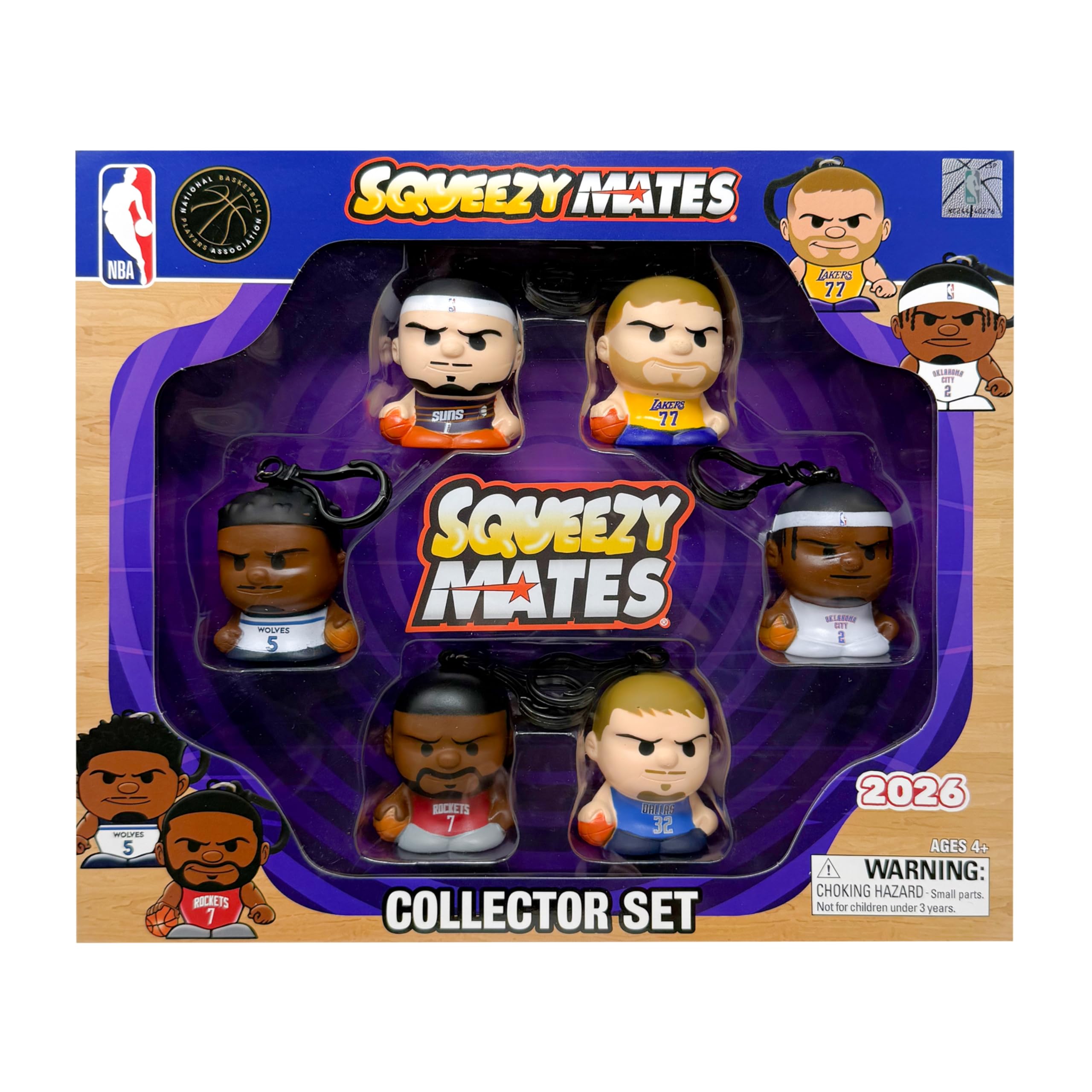 Amazon.com: Party Animal SqueezyMates NBA Basketball Gift Set, 6