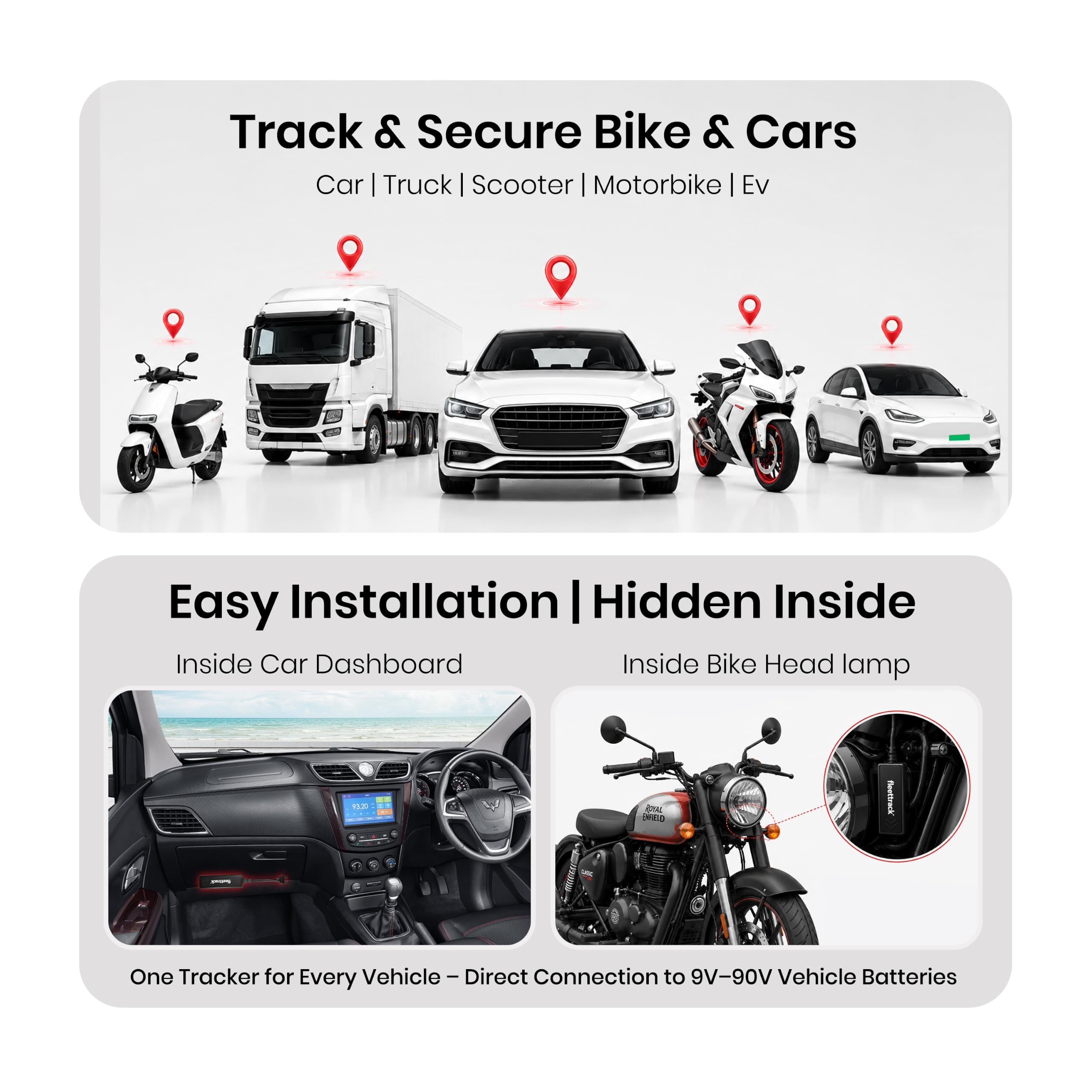 Fleettrack 4G Lite GPS Tracking Device with 1 Year Free App – Wired GPS Tracker for Car, Bike, Scooty, Truck & Bus | Real-Time Tracking, Engine ON/Off Alerts, Geo-Fence, 15+ Smart Features — Amazon image 9