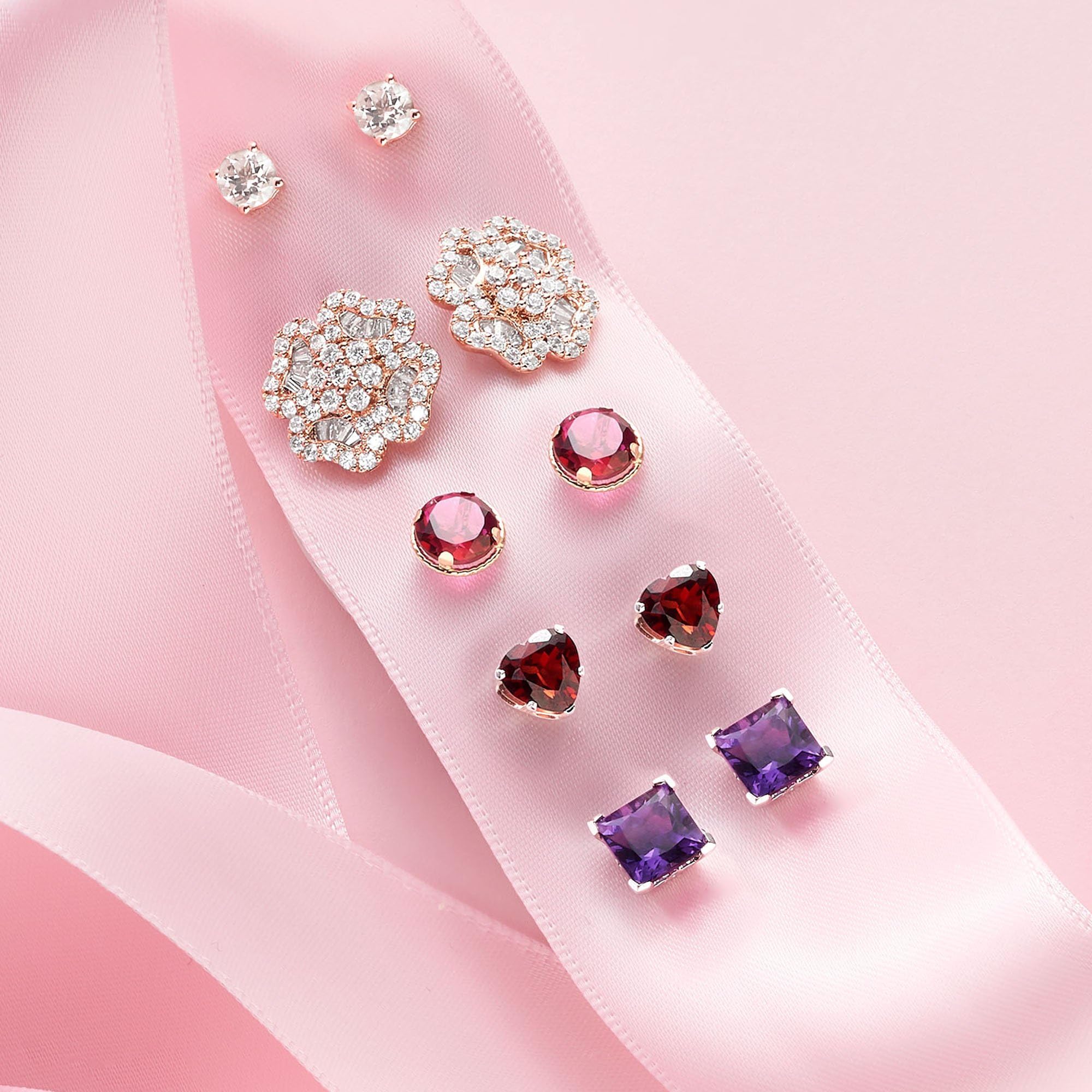 Ross-Simons 0.70 ct. t.w. Morganite Stud Earrings in 18kt Rose Gold Over Sterling