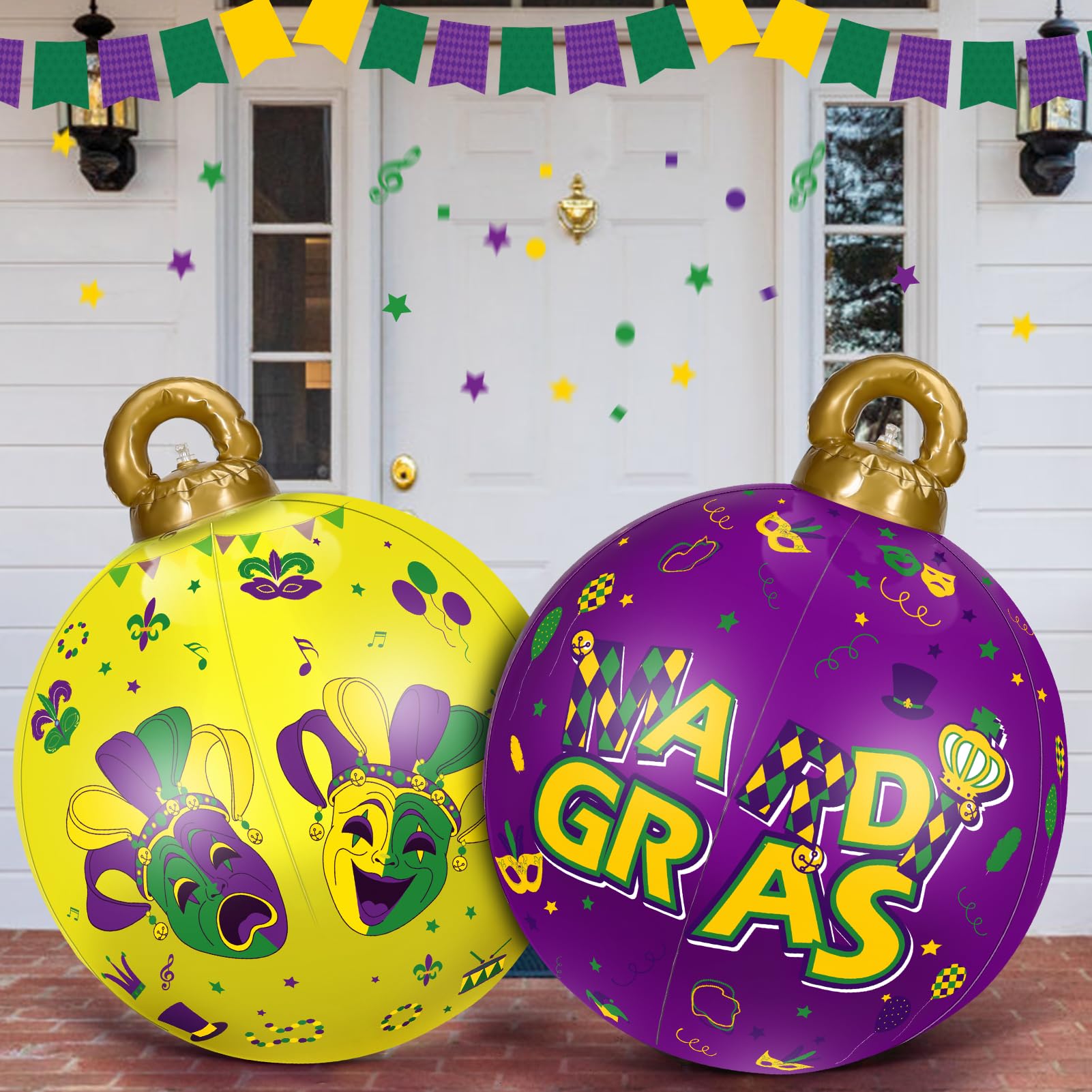 Yunvi 2 Pcs 23 6 Inch Giant Mardi Gras Inflatables | Desertcart Seychelles, image size:1601x1601