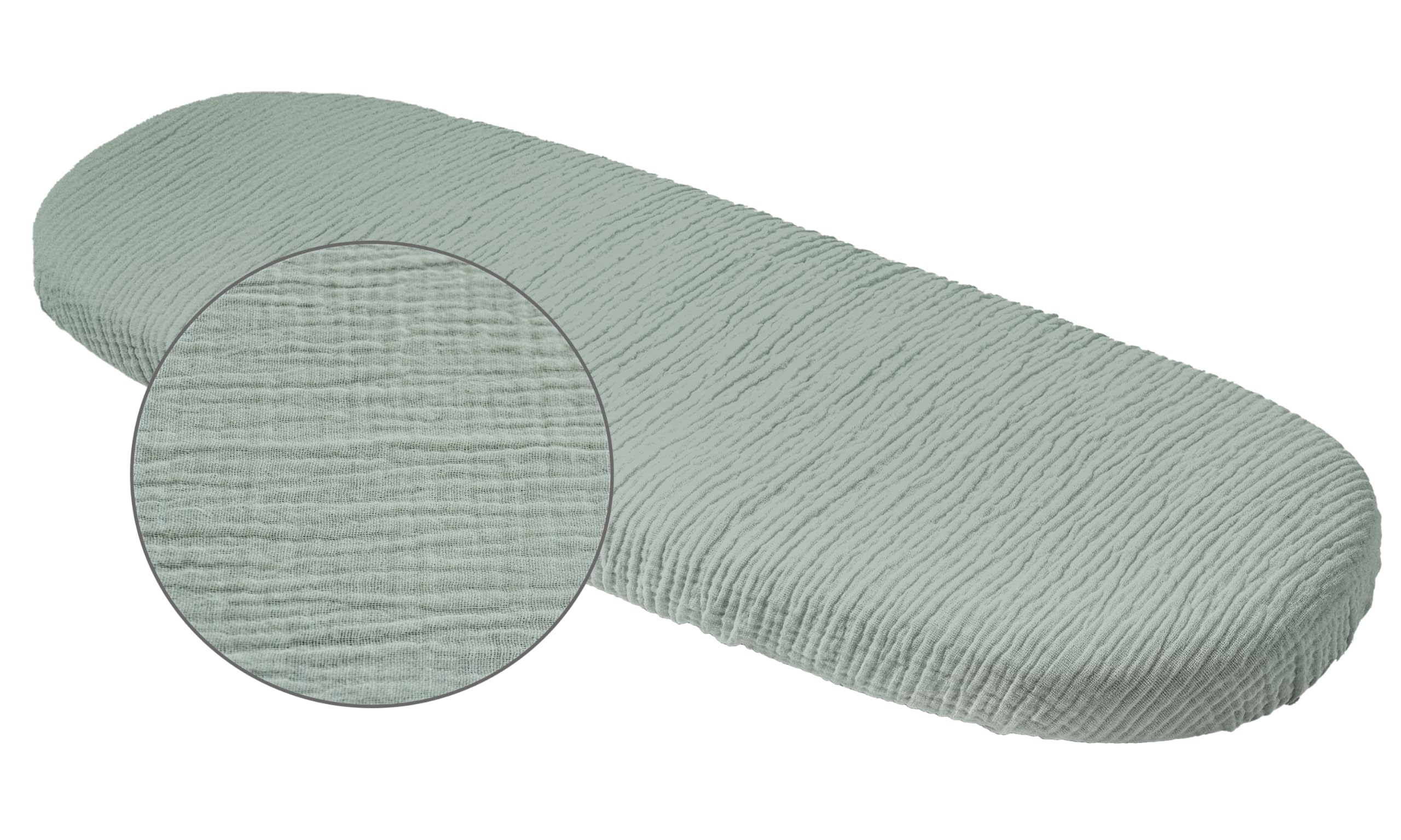Medi Partners Lenzuola Lettino Culla 86x40 Set 3 Lenzuolo Navicella Neonato Carrozzina con Angoli - 100% Cotone Mussole Passeggino Materasso Fitted Sheet Coprimaterasso (Oliva-Bianco-Grigio)