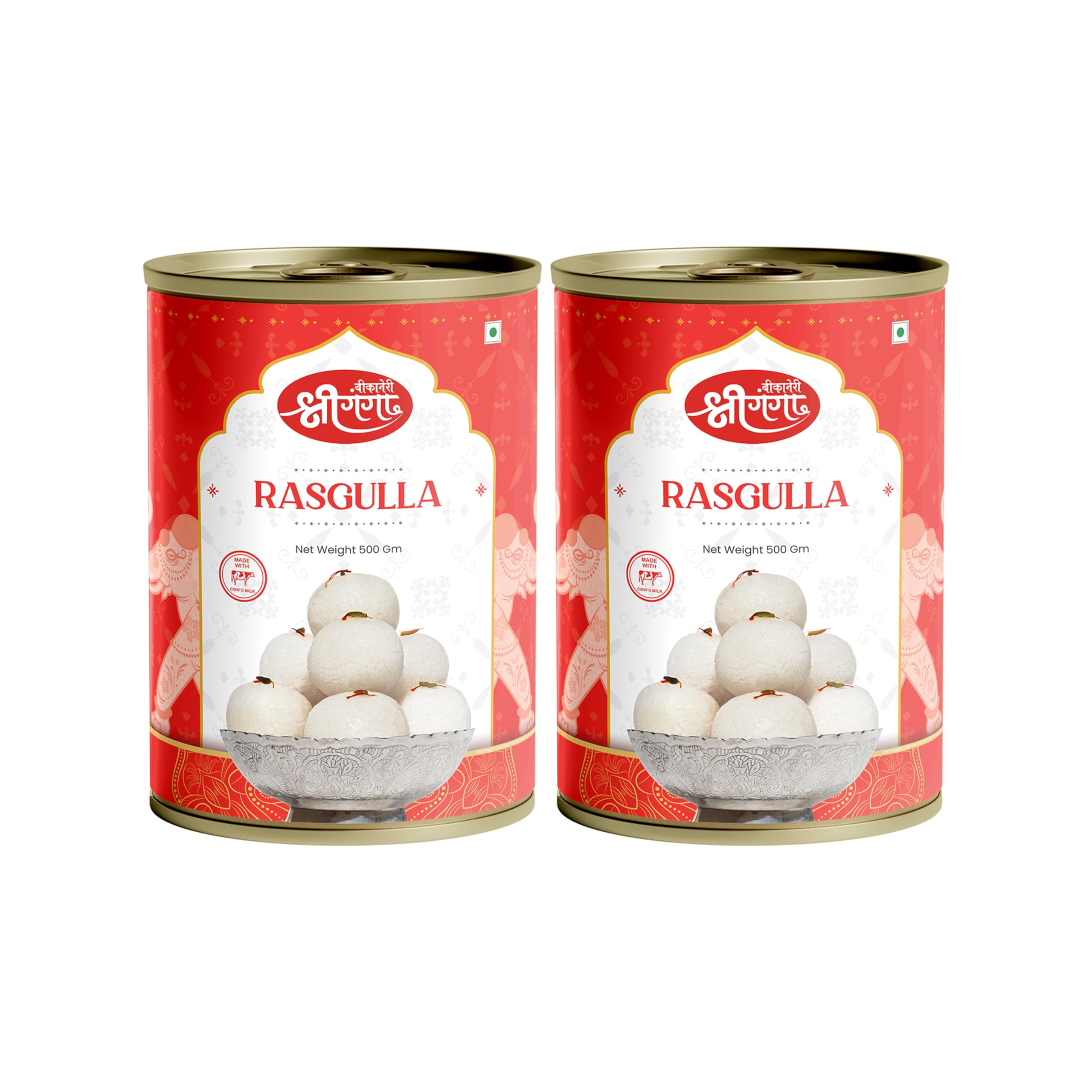 Bikaneri Shree Ganga Spongy Rasgulla, 1Kg (500Gm x 2) Tin, Traditional Bikaneri Sweet, Bikaneri Mithai, Shahi Sweet Delicacy 20 Pieces (B0DBFB86T2) Amazon Price History, Amazon Price Tracker