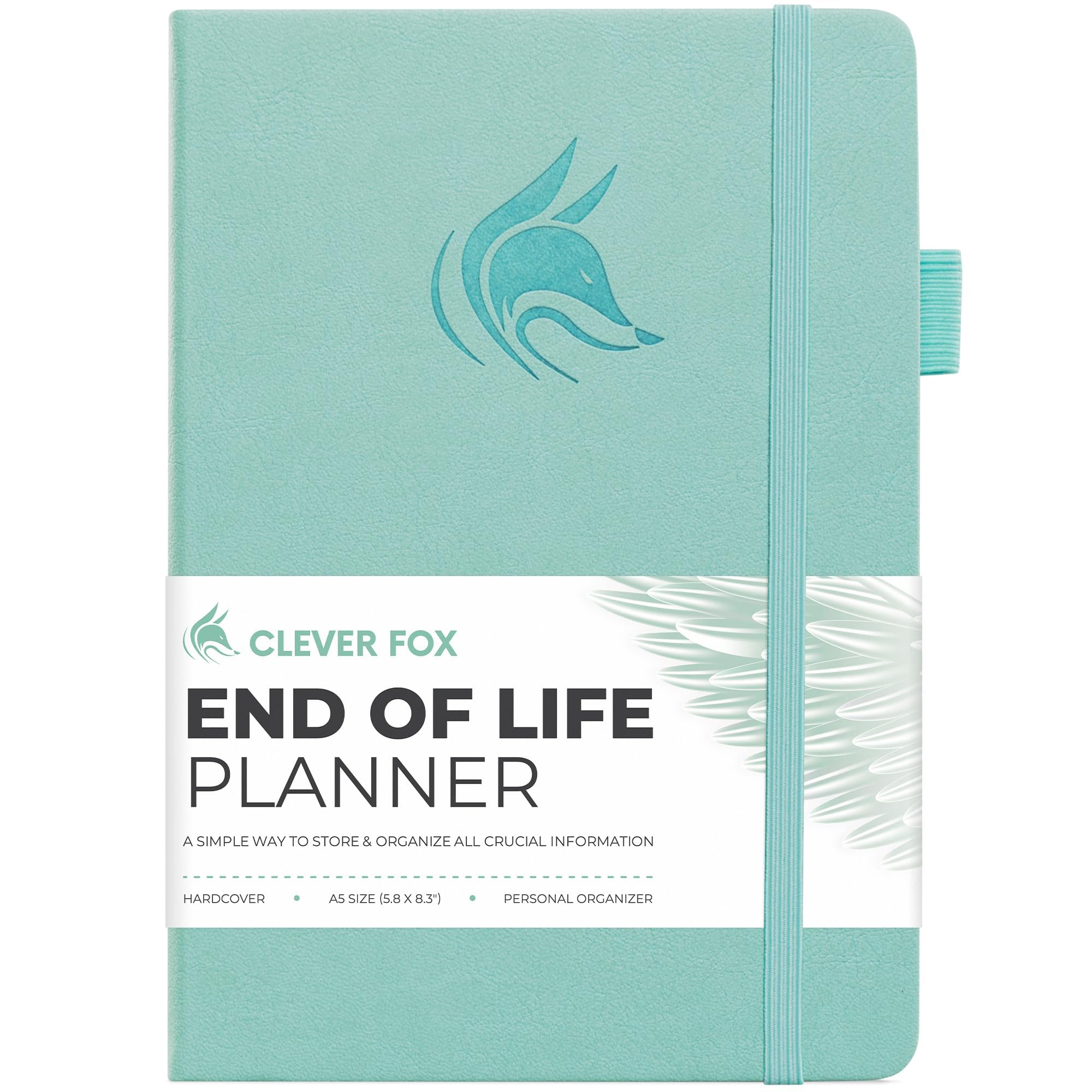 Clever Fox End of Life Planner – Final Arrangements Organizer for Beneficiary, Will Preparation, Last Wishes & Funeral Planning, A5 (Mint Cream)