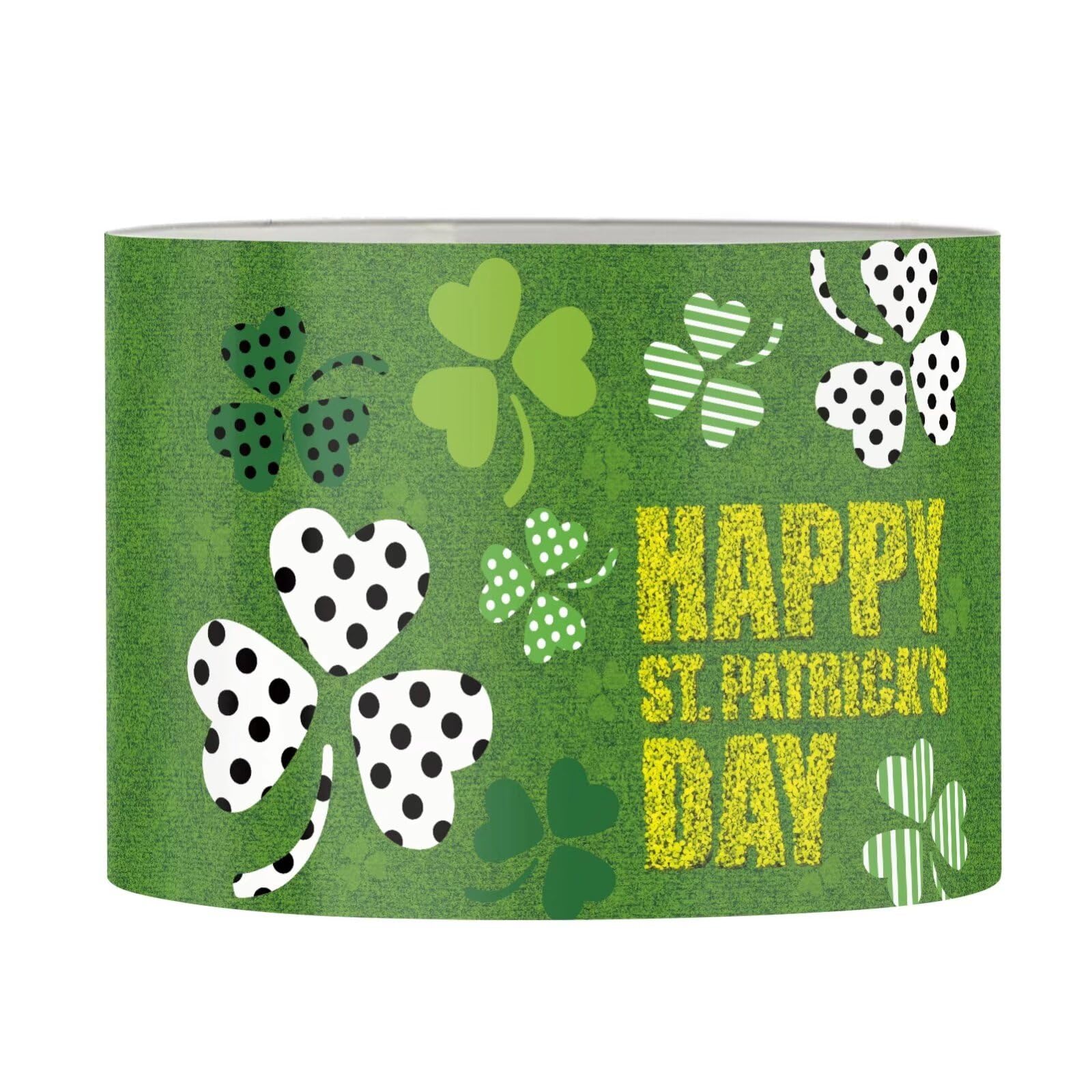 FANCOSAN St. Patrick's Day Lamp Shades with Spider Green Leaves Well Constructed Lampshade for Living Room Bedroom Study Kids Room Office M — image 1