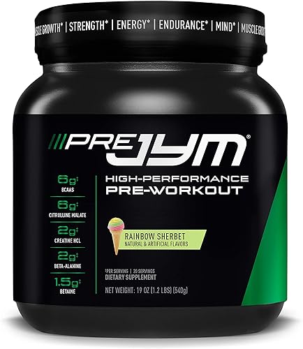 Pre JYM JIM Supplement Science - Polvo para antes de hacer ejercicio con aminoácidos de cadena ramificada creatina HCI citrulina malato beta-alanina