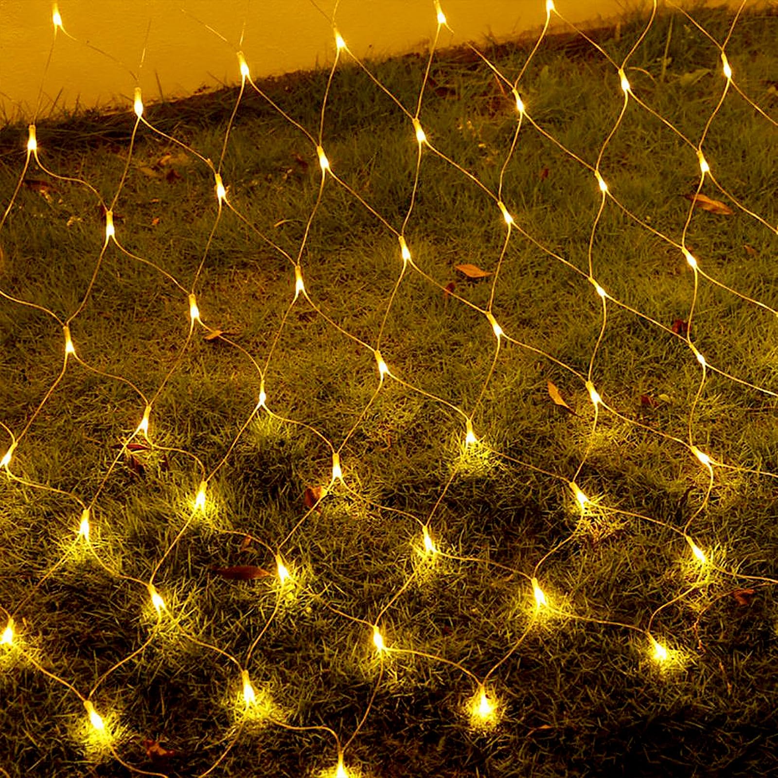 YEATHOR Net Fairy Lights 6x4M 480LEDs Mesh String Lights Warm White Plug in