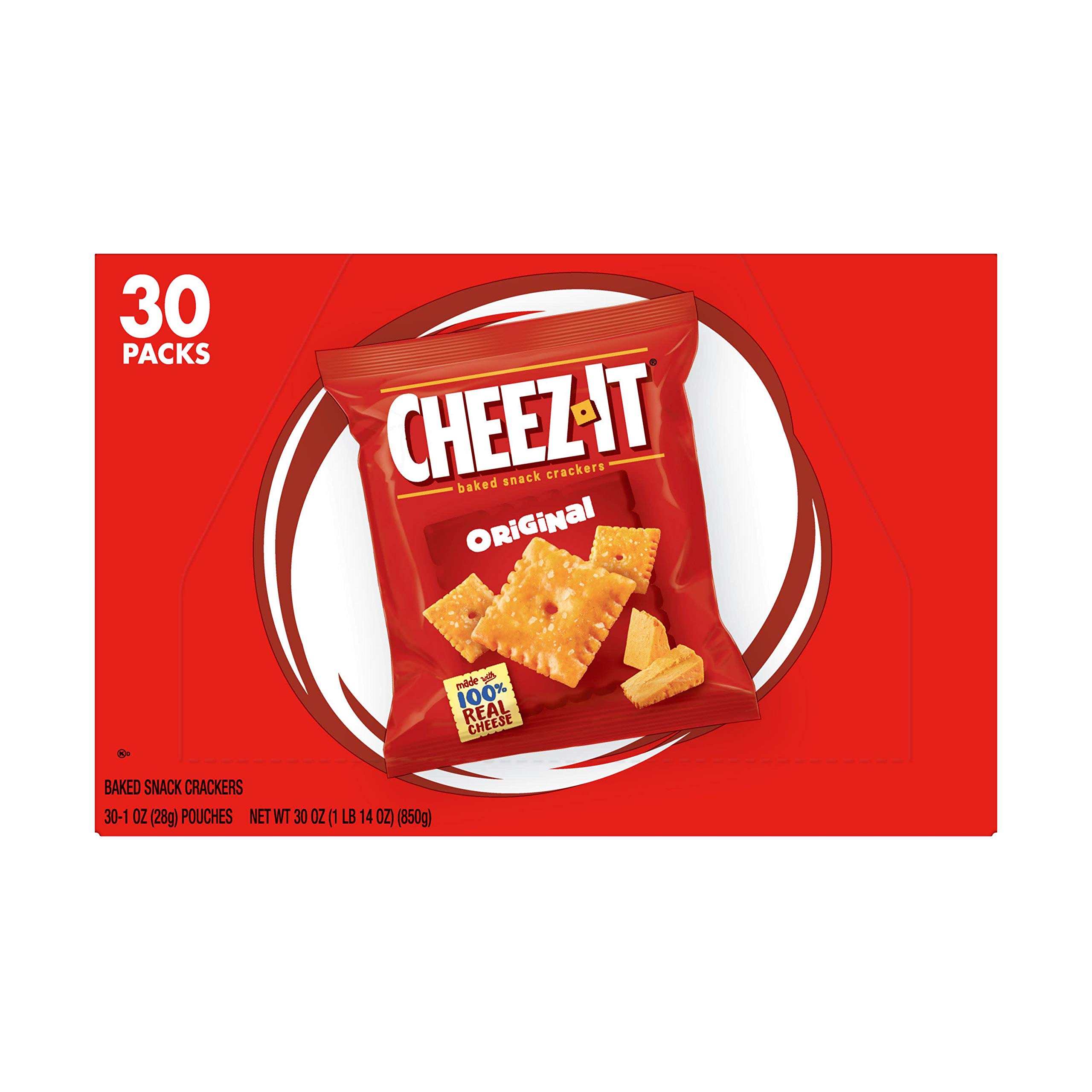 CheezIt Cheese Crackers, Baked Snack Crackers, Office and Kids Snacks