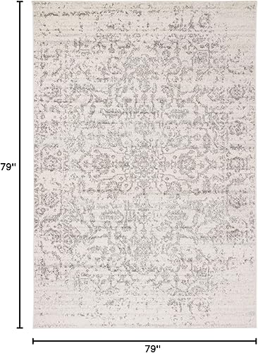 Miniatura 2 de Safavieh MAD603G - Tapete cuadrado con diseño de medallón desgastado, copo de nieve, colección Madison, no suelta pelos, fácil de cuidar, sala de