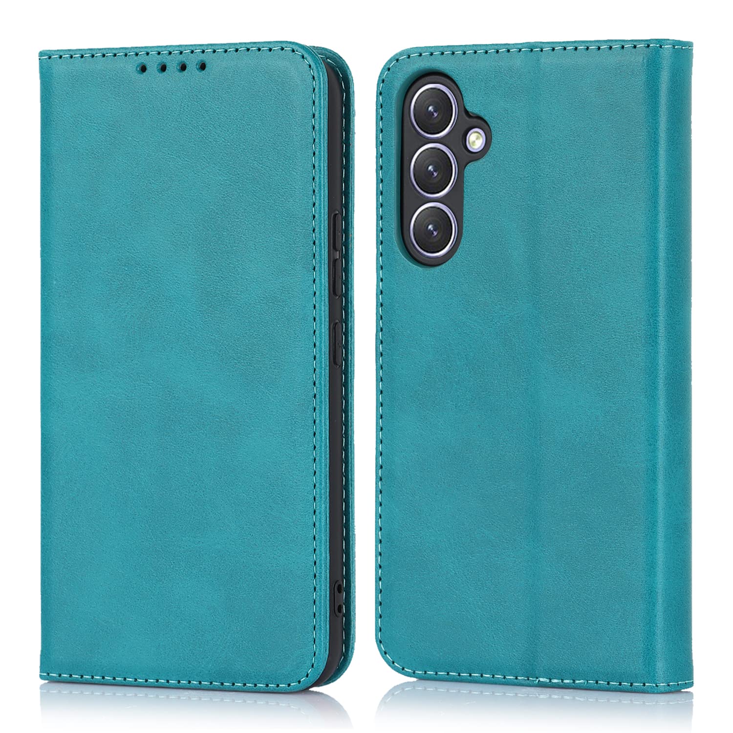 【Hamany】 galaxy a54 5g ケース 手帳型 ギャラクシーa54 5g ケース 収納 耐衝撃 耐久性 耐摩擦 sc-53d ケース SCG21 マグネット式 galaxya54スマホケース レザーカバー -ファッション スカイブルー